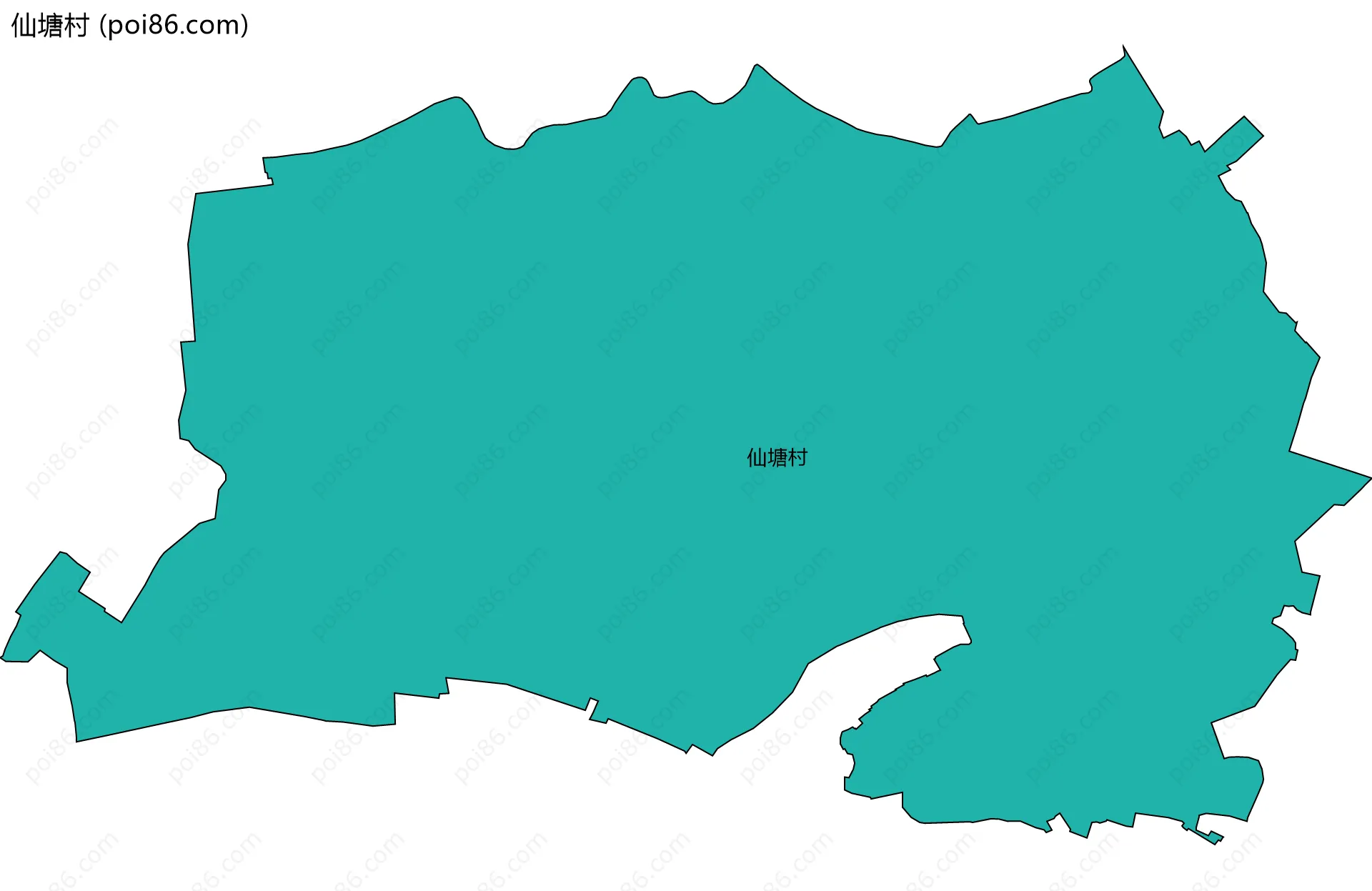 仙塘村边界地图