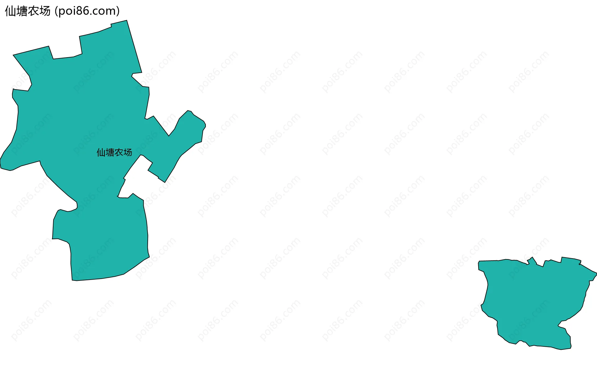 仙塘农场边界地图