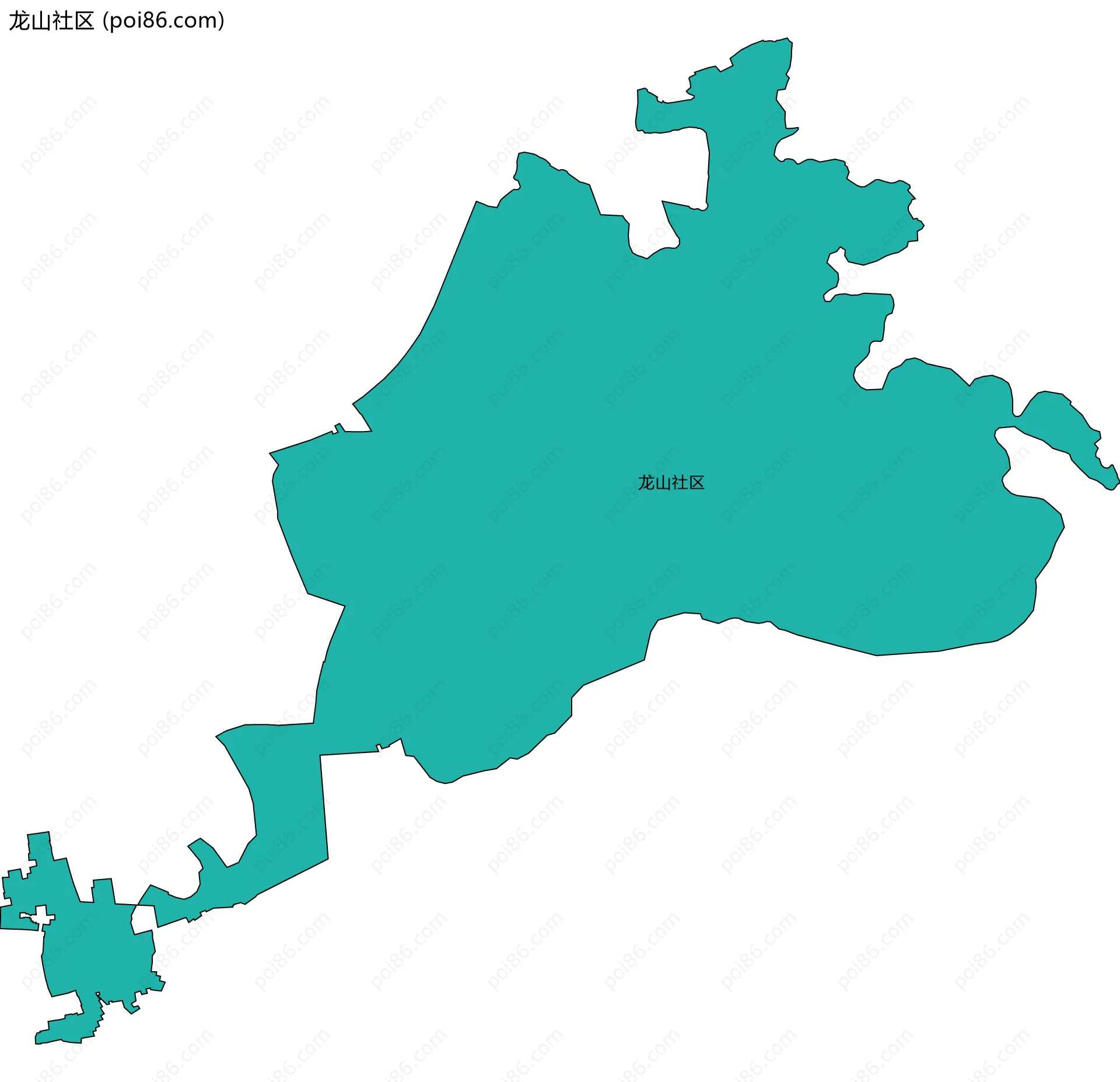 龙山社区边界地图