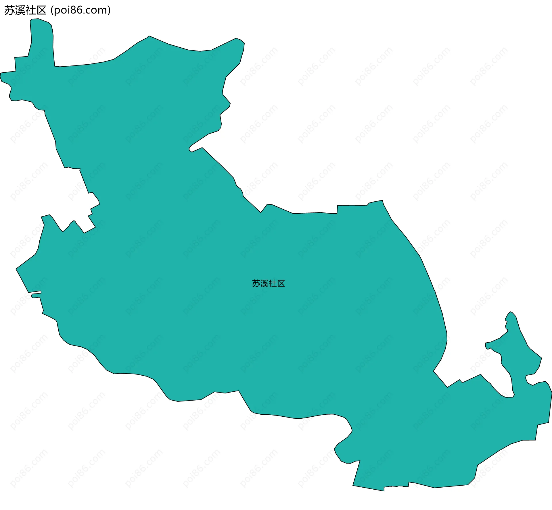 苏溪社区边界地图