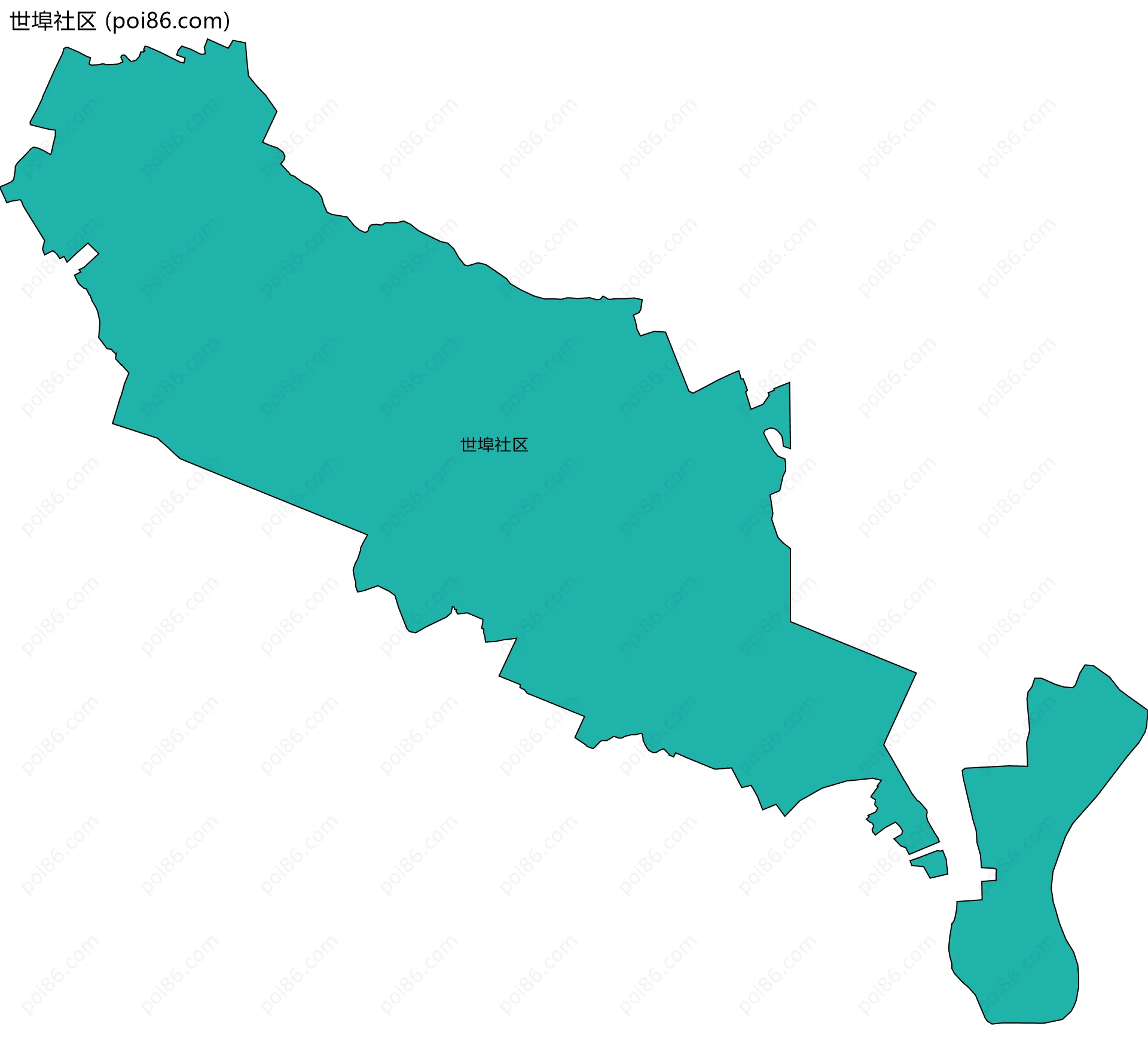 世埠社区边界地图