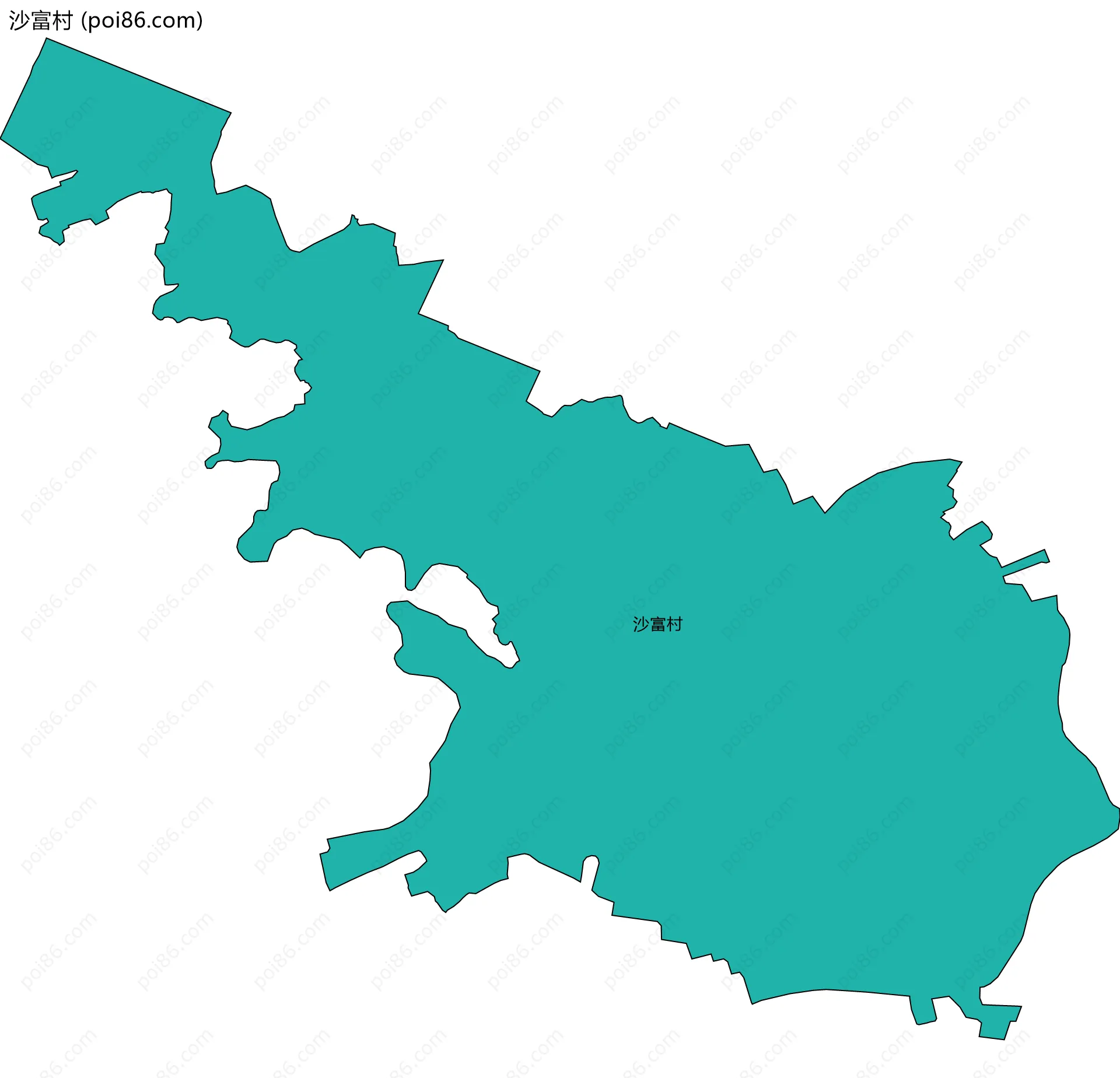 沙富村边界地图