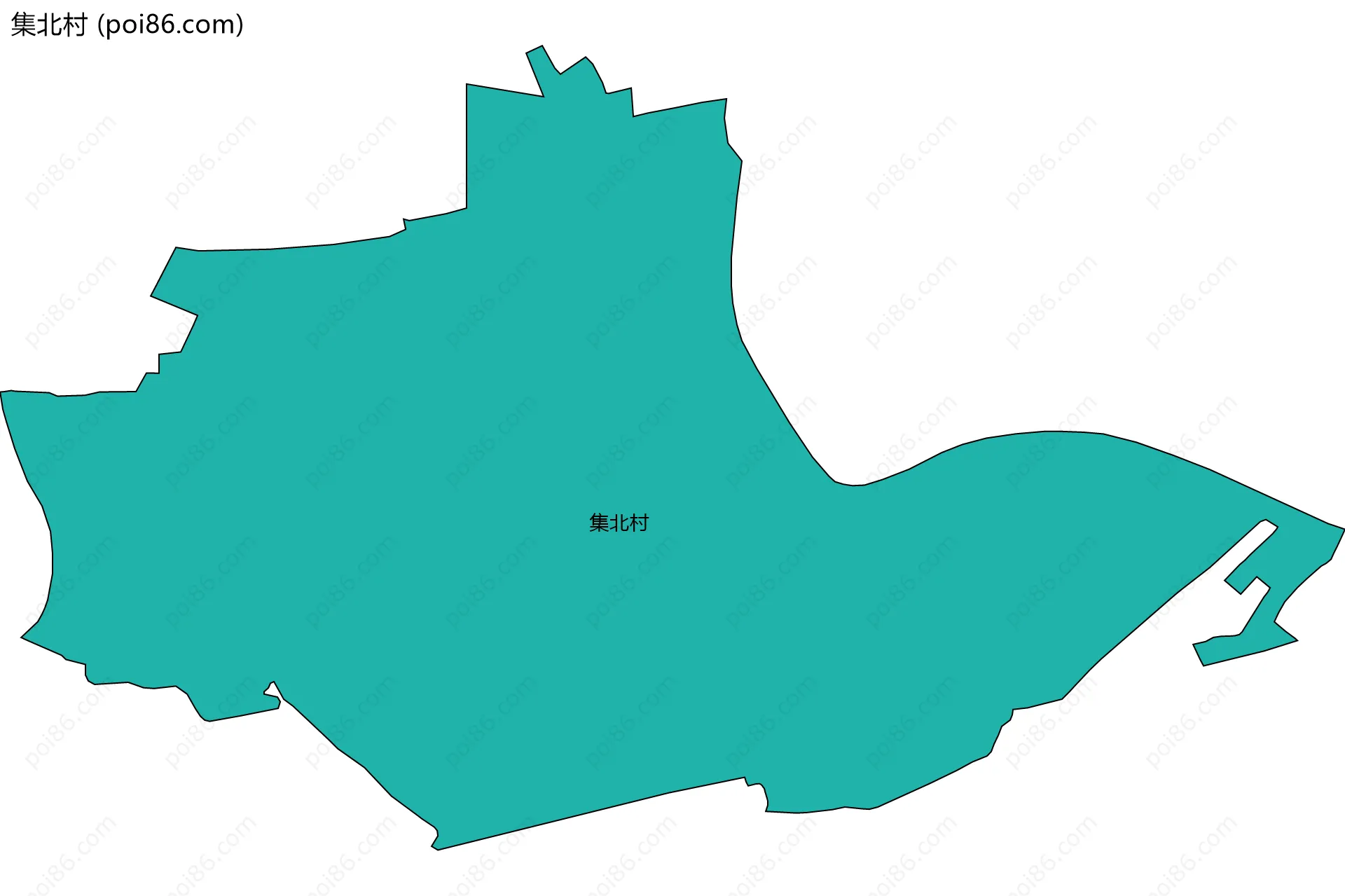 集北村边界地图
