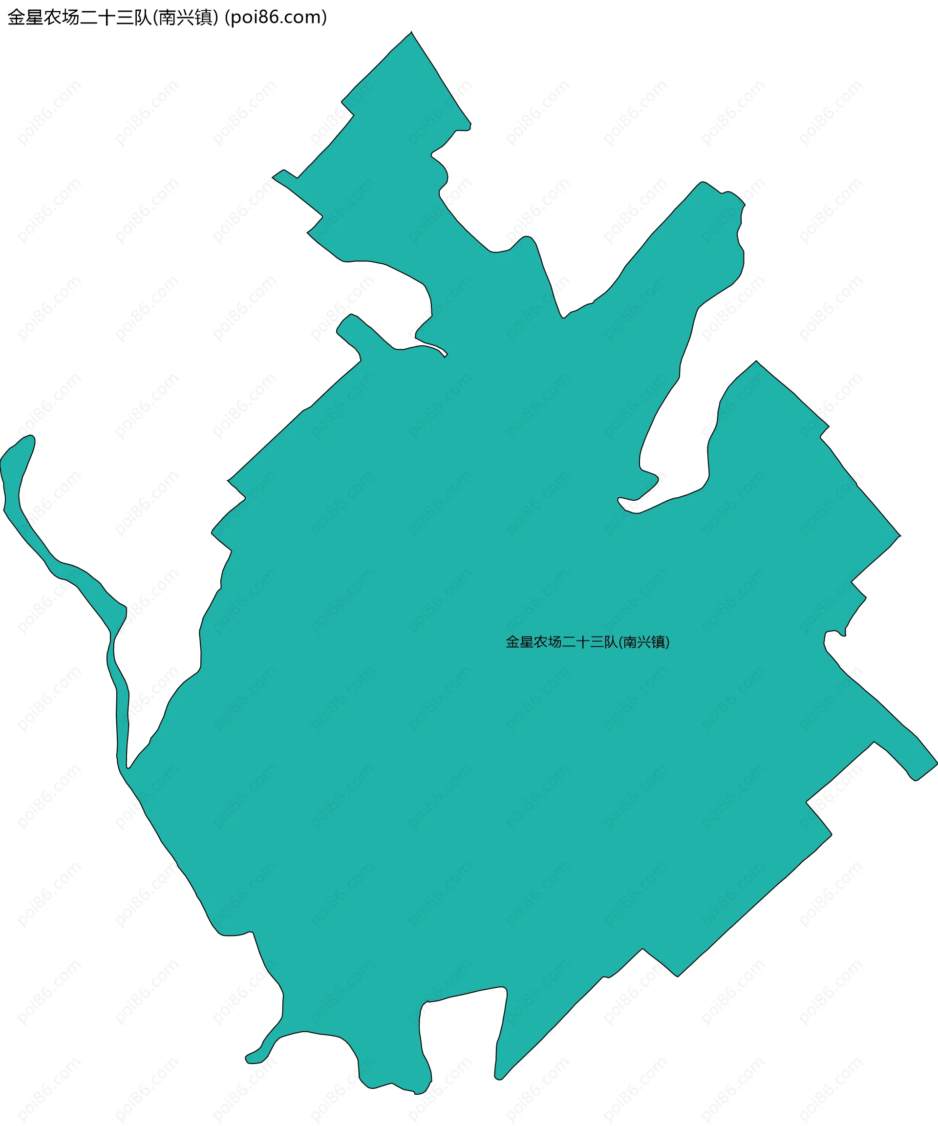 金星农场二十三队(南兴镇)边界地图