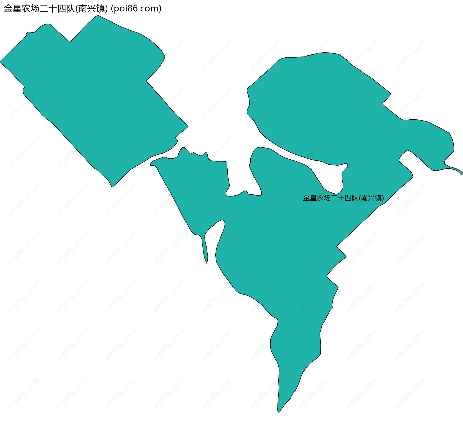 金星农场二十四队(南兴镇)边界地图