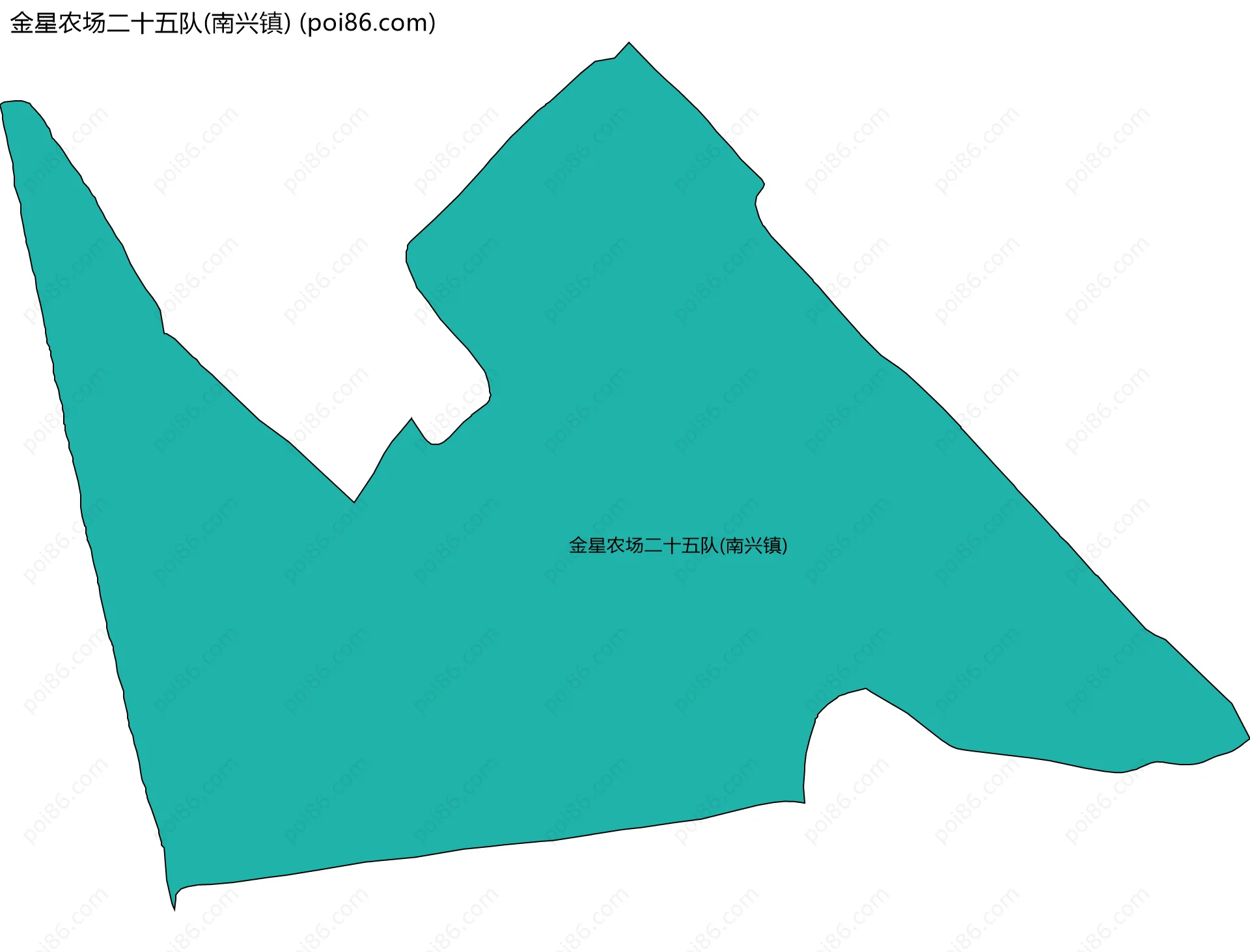 金星农场二十五队(南兴镇)边界地图