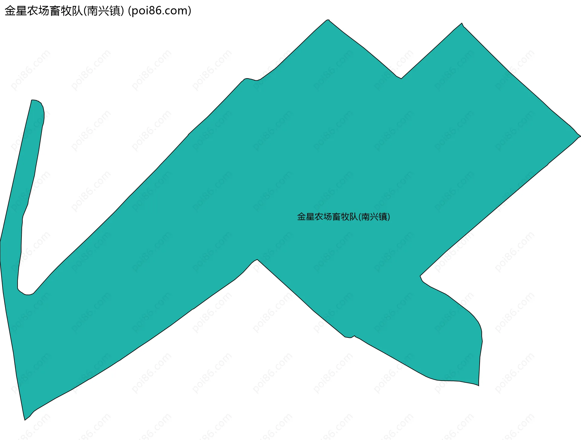 金星农场畜牧队(南兴镇)边界地图