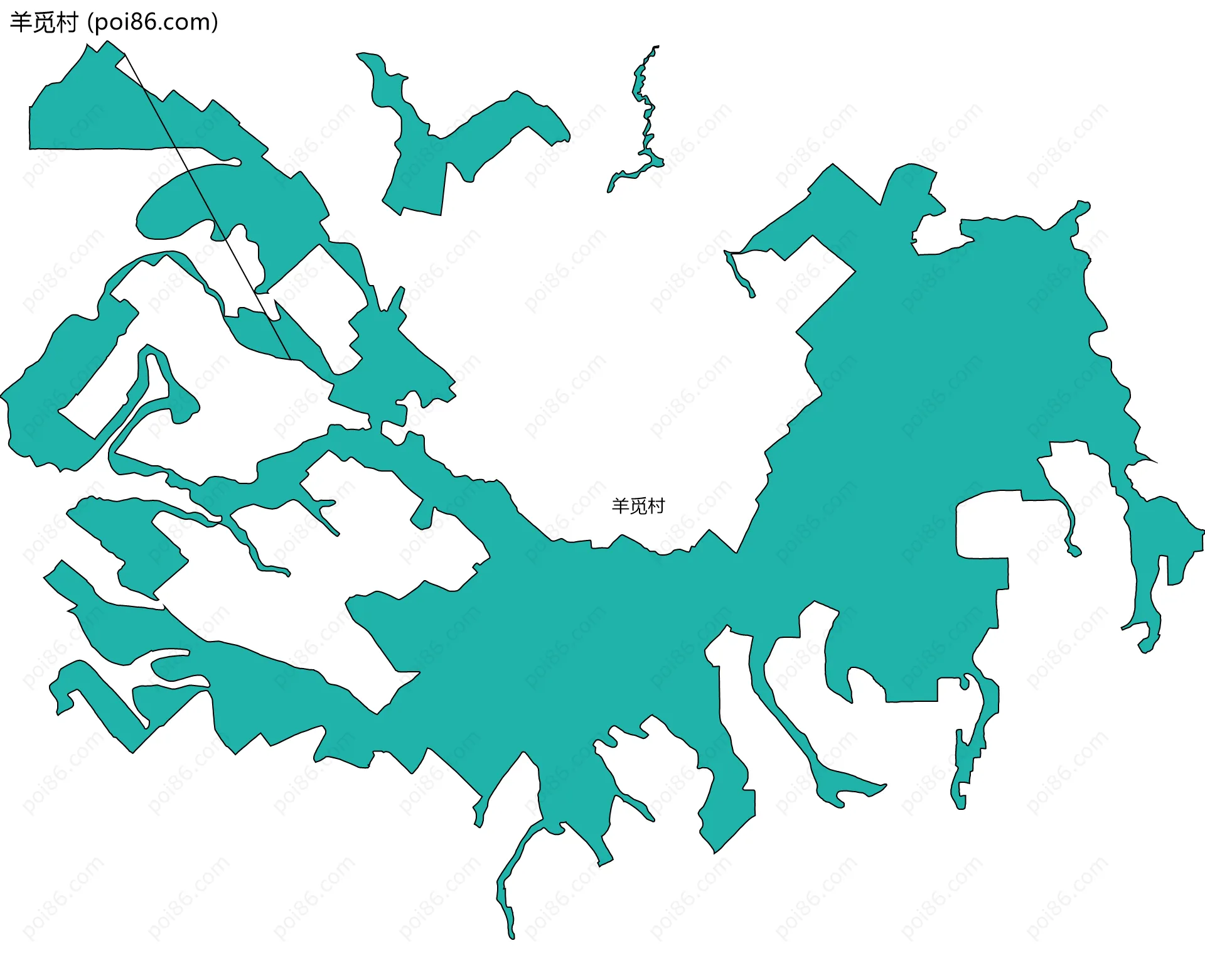 羊觅村边界地图