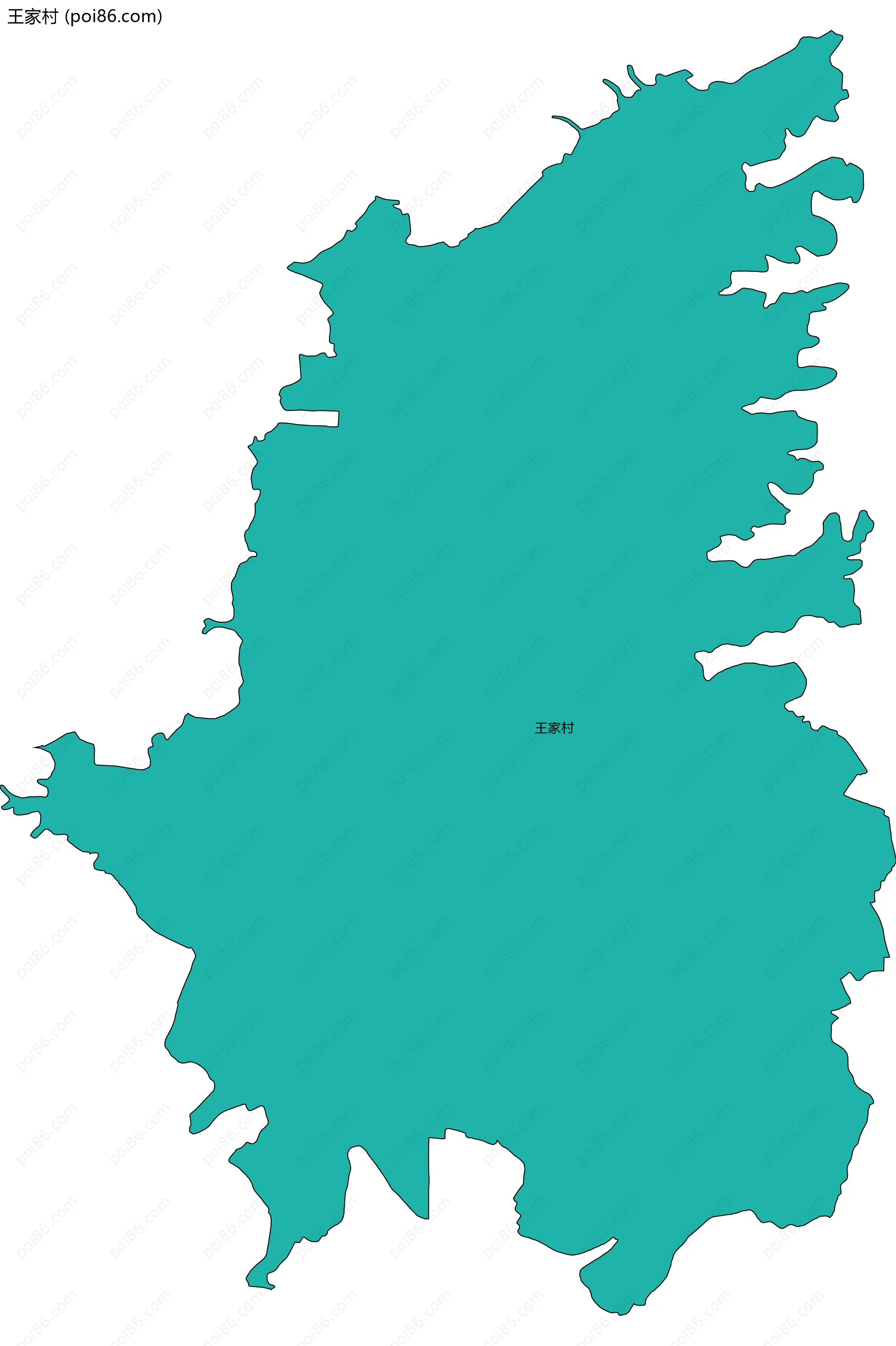 王家村边界地图