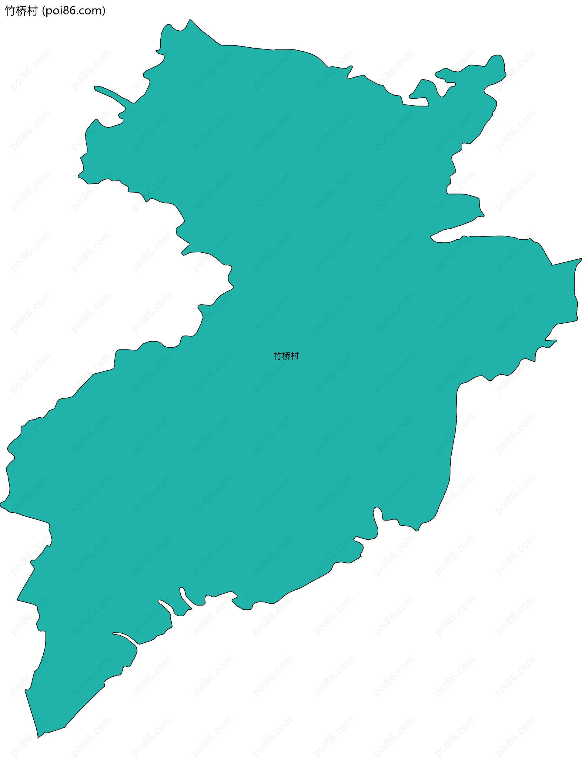 竹桥村边界地图