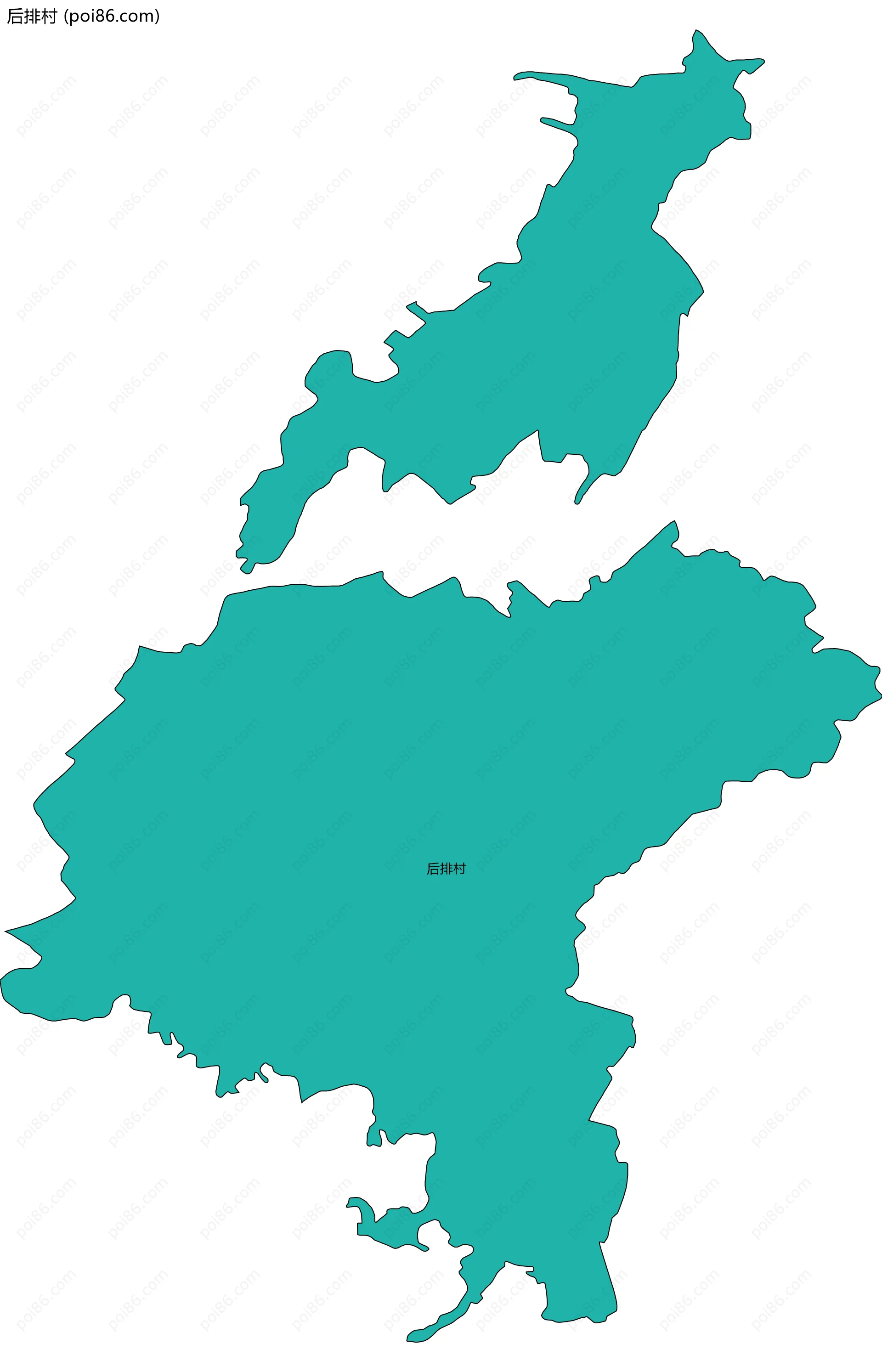 后排村边界地图