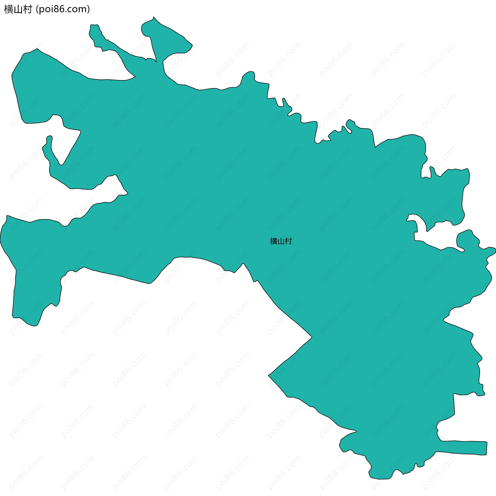 横山村边界地图