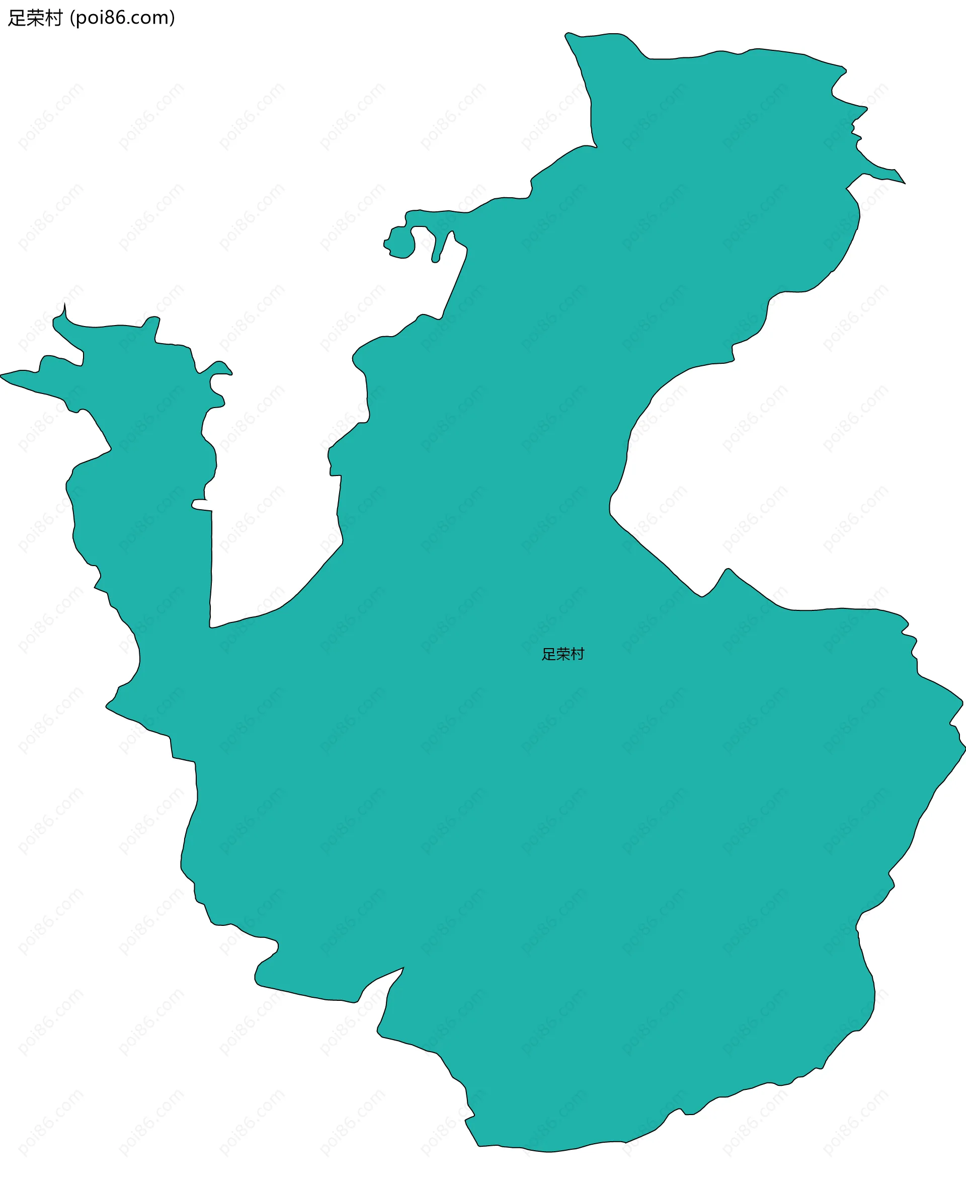 足荣村边界地图