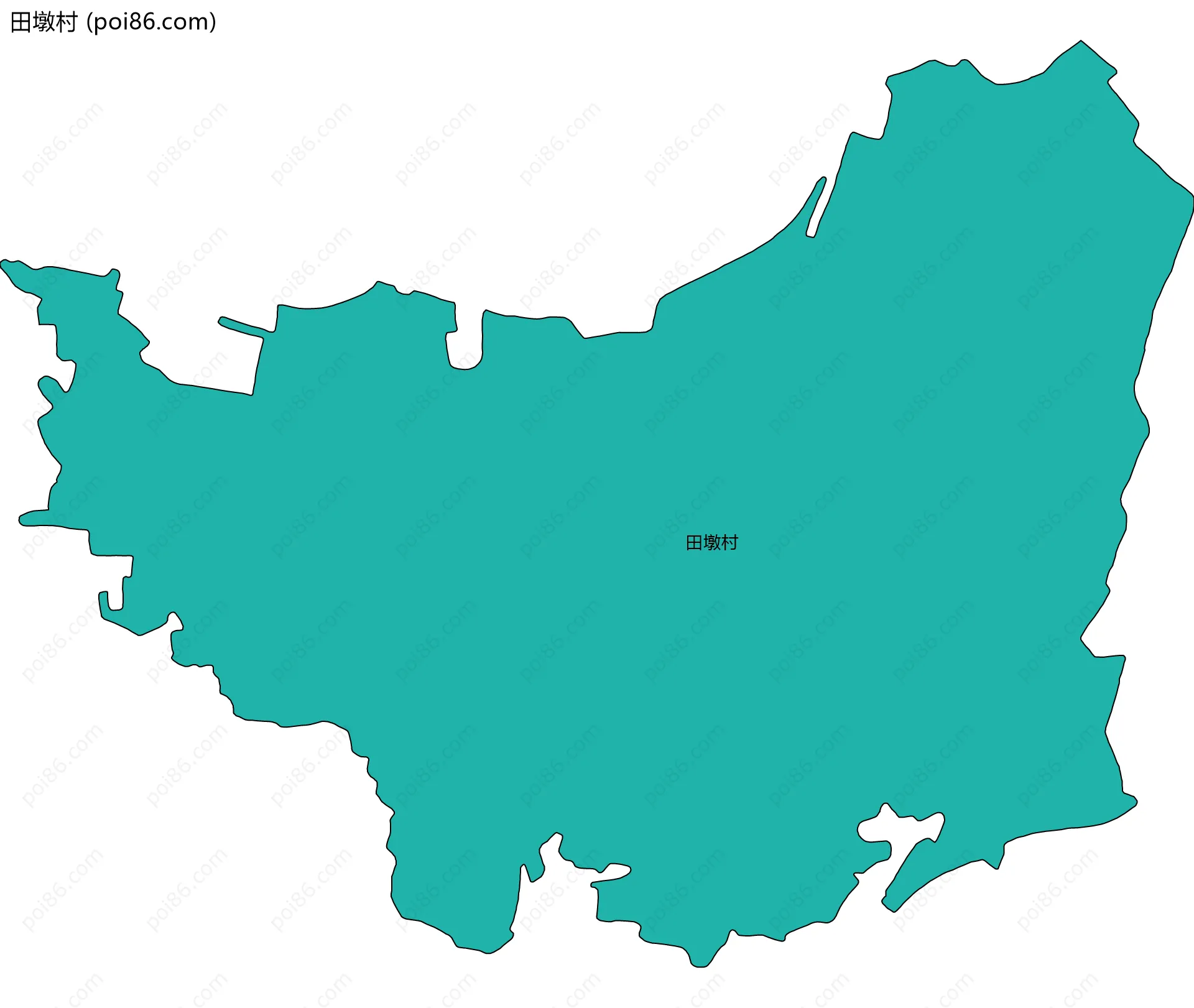 田墩村边界地图