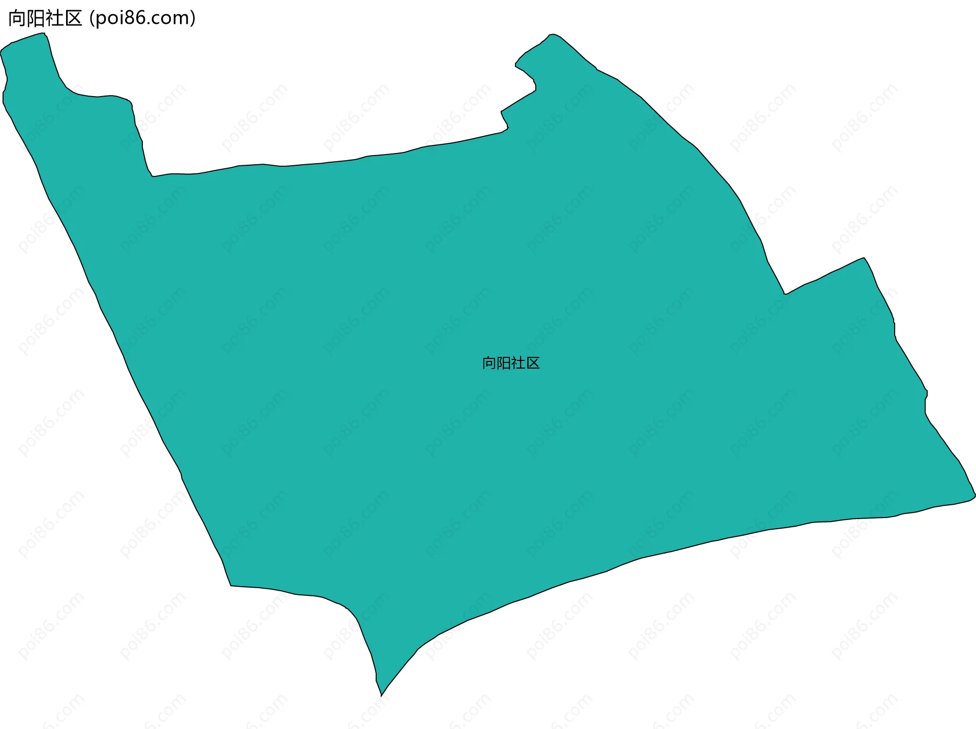 向阳社区边界地图