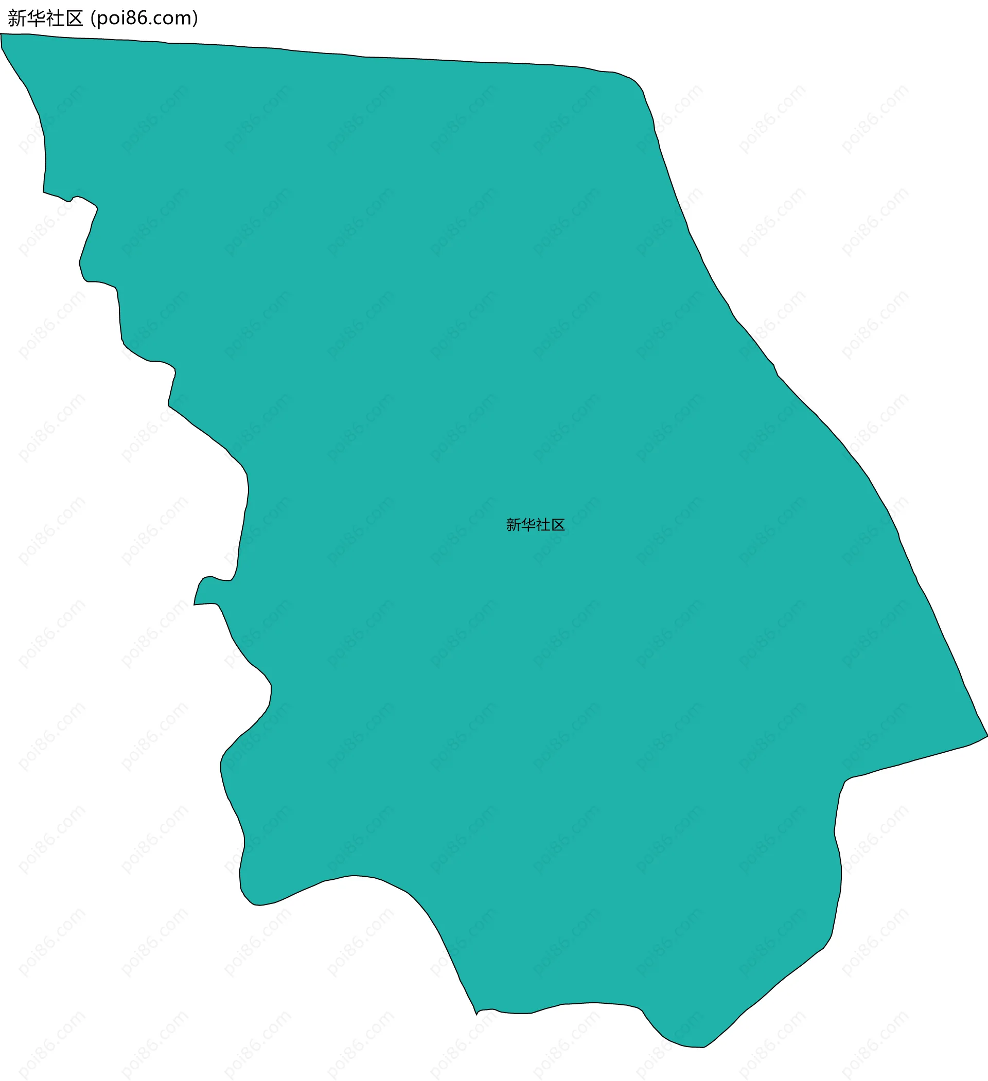 新华社区边界地图