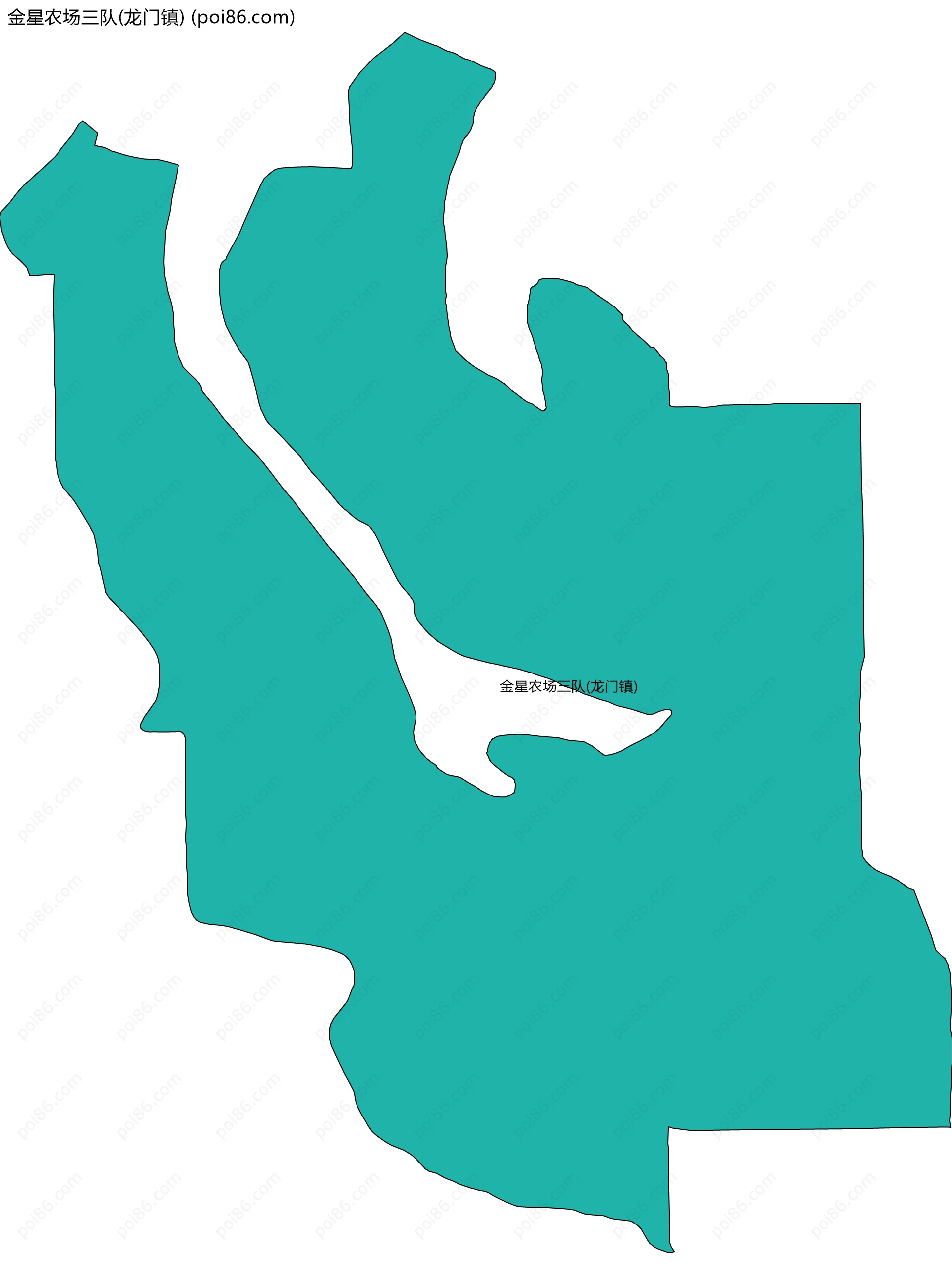 金星农场三队(龙门镇)边界地图