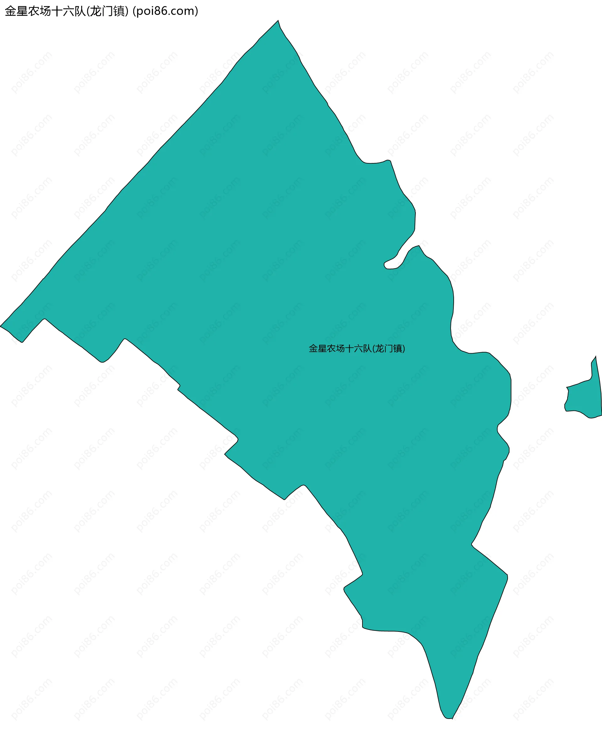 金星农场十六队(龙门镇)边界地图