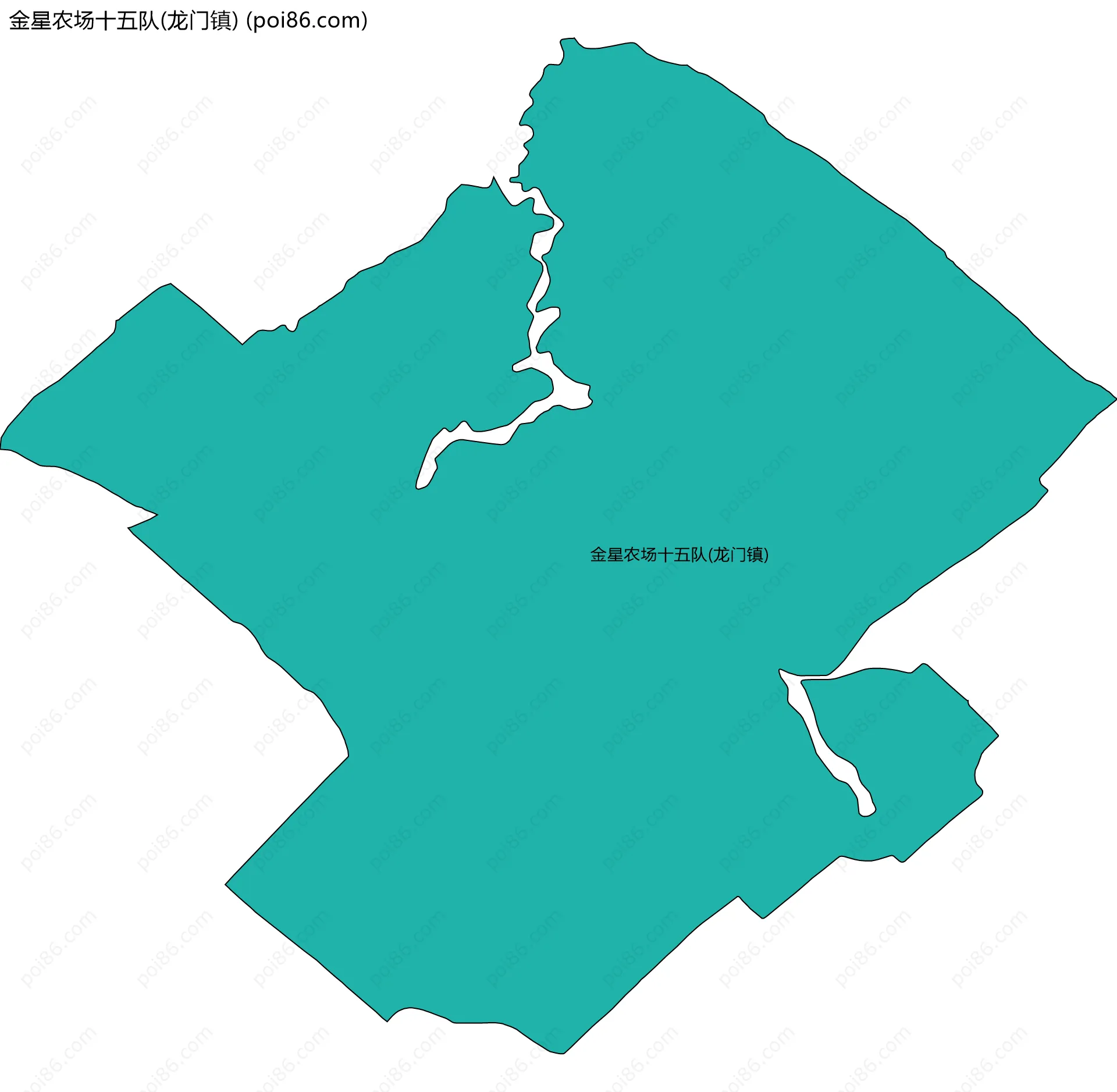 金星农场十五队(龙门镇)边界地图