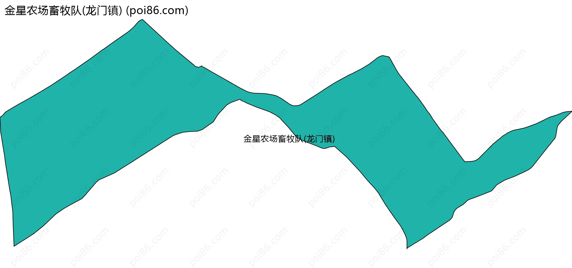 金星农场畜牧队(龙门镇)边界地图