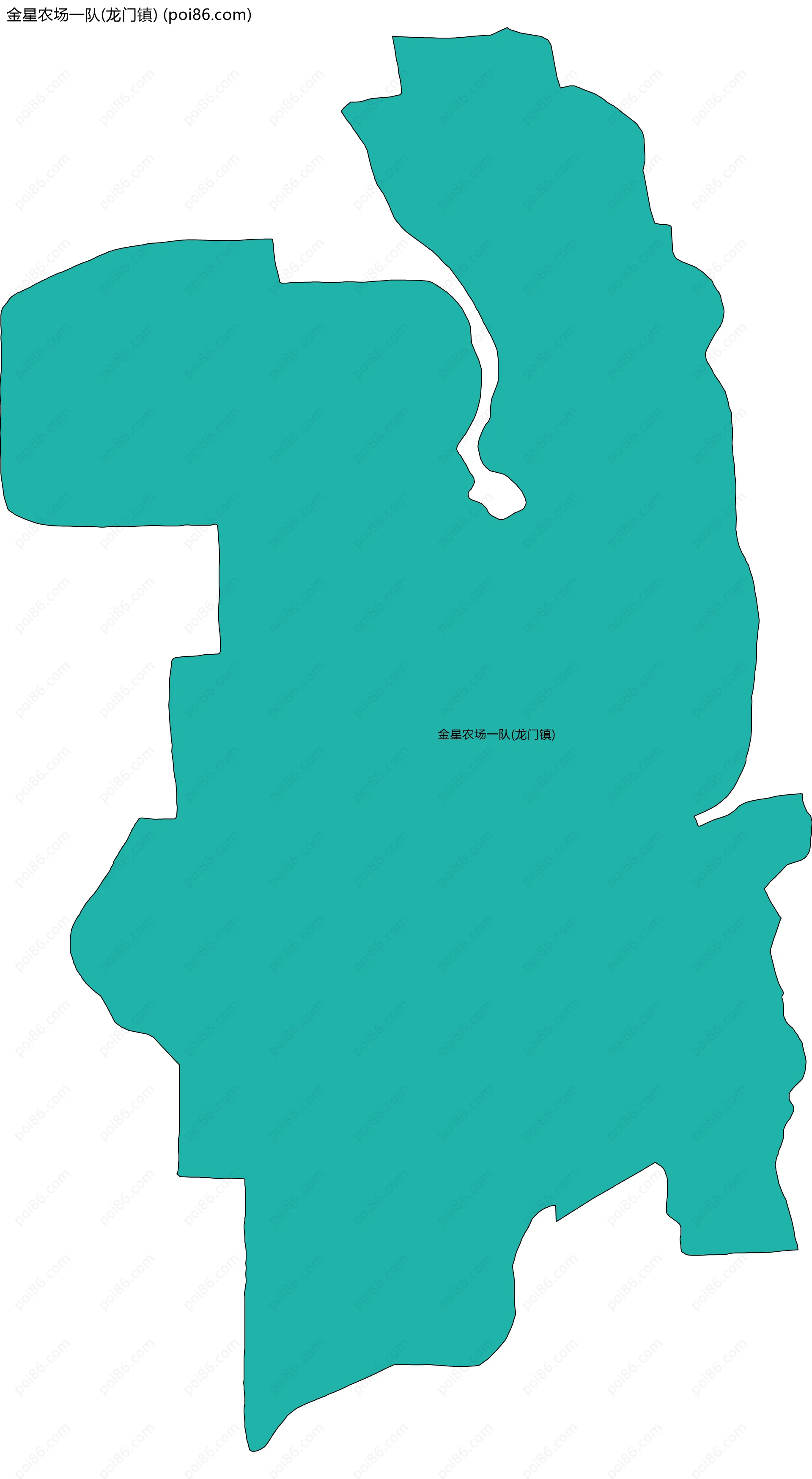 金星农场一队(龙门镇)边界地图