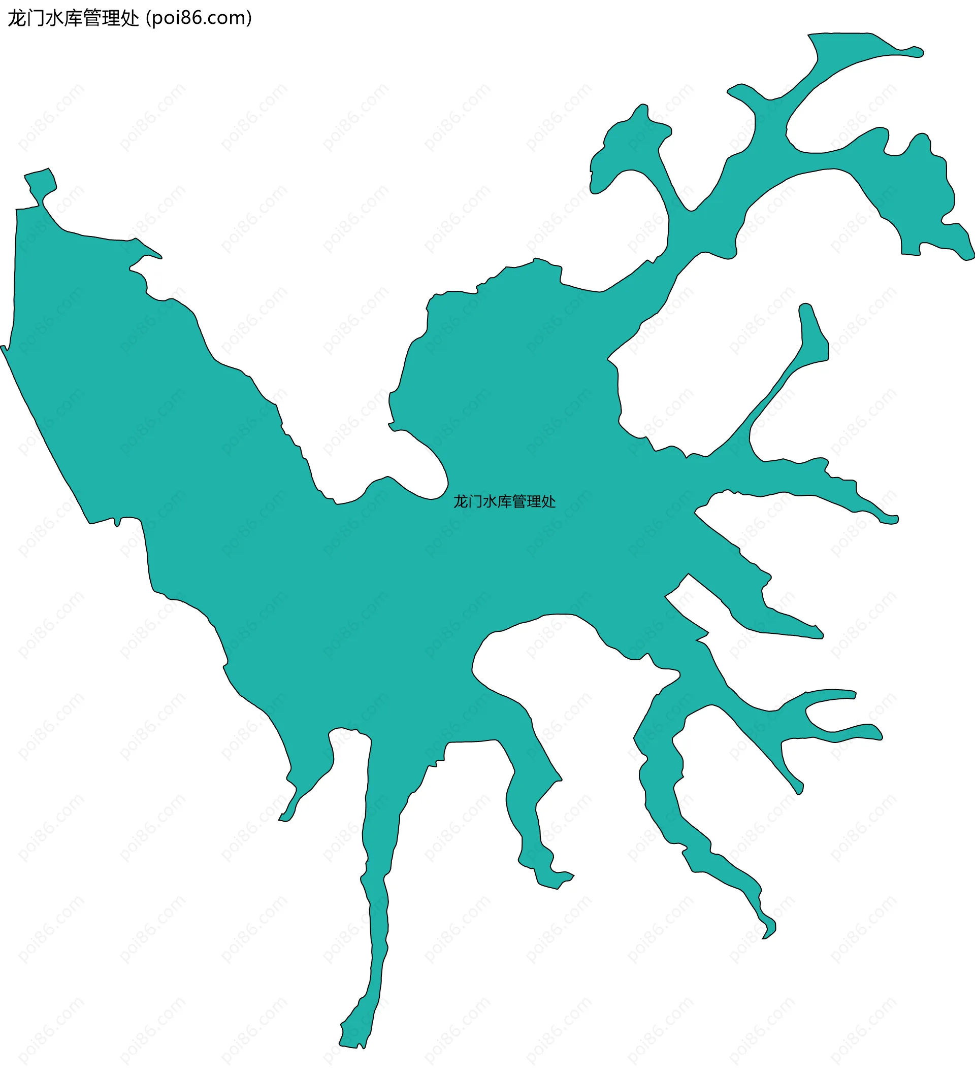 龙门水库管理处边界地图