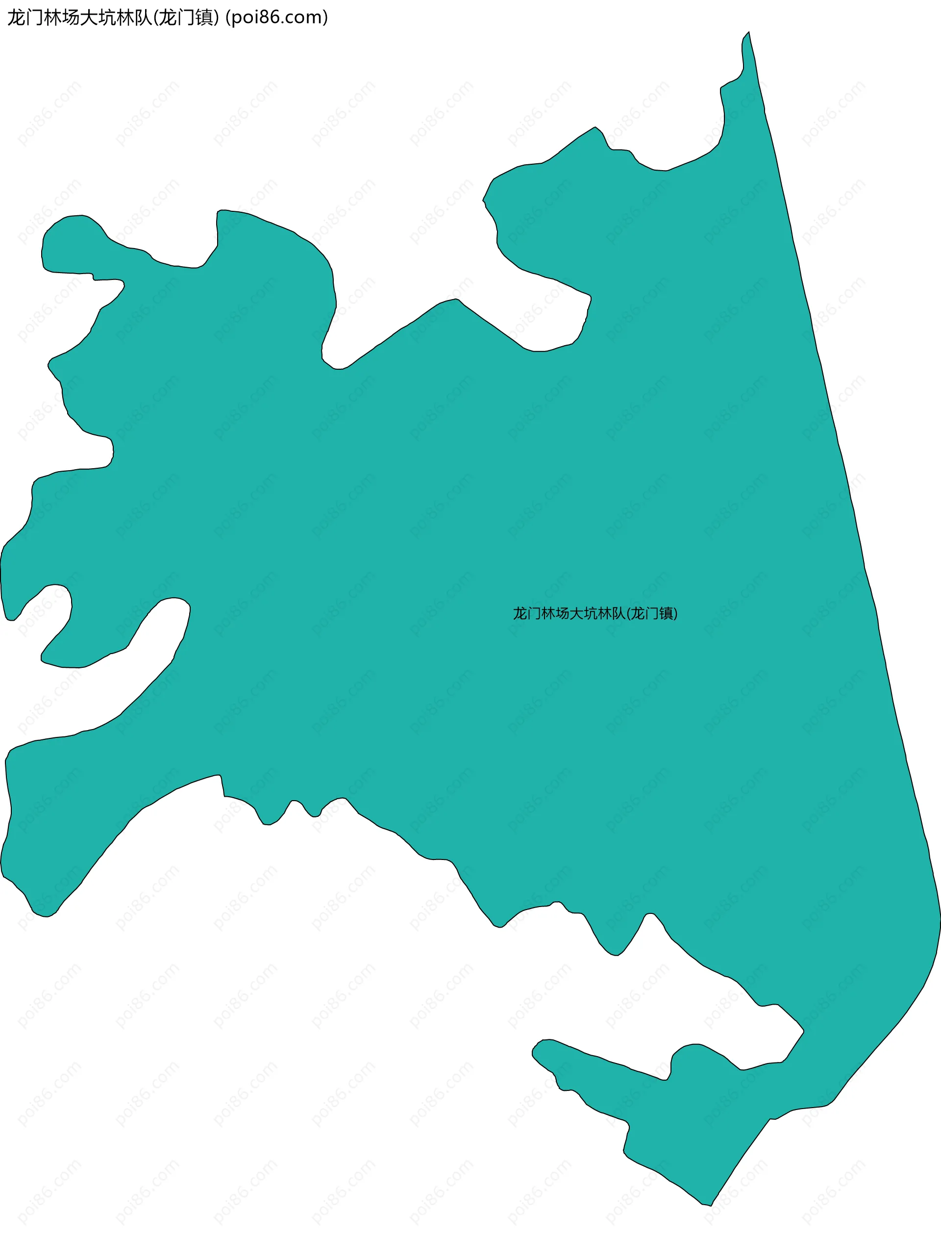 龙门林场大坑林队(龙门镇)边界地图