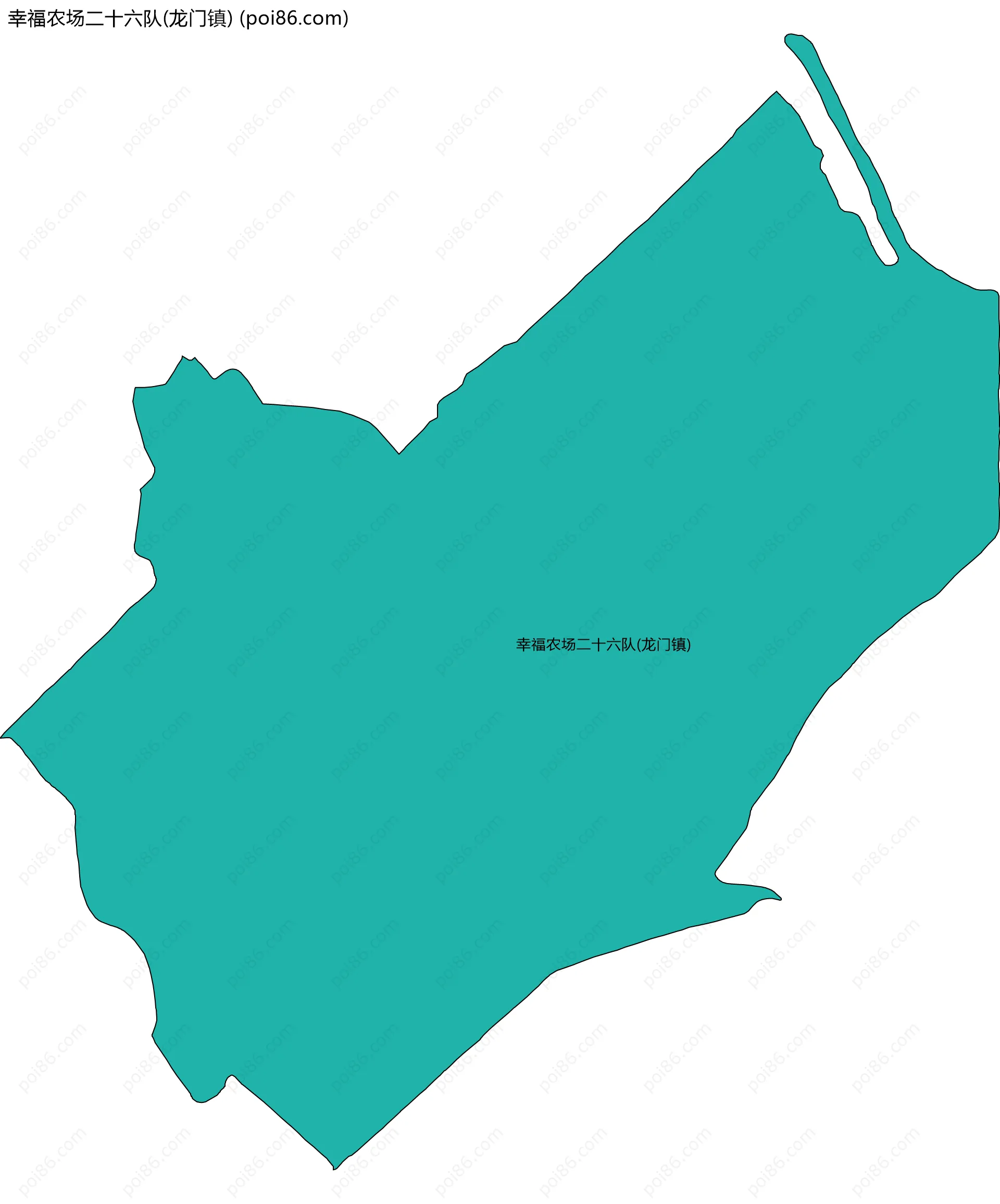 幸福农场二十六队(龙门镇)边界地图
