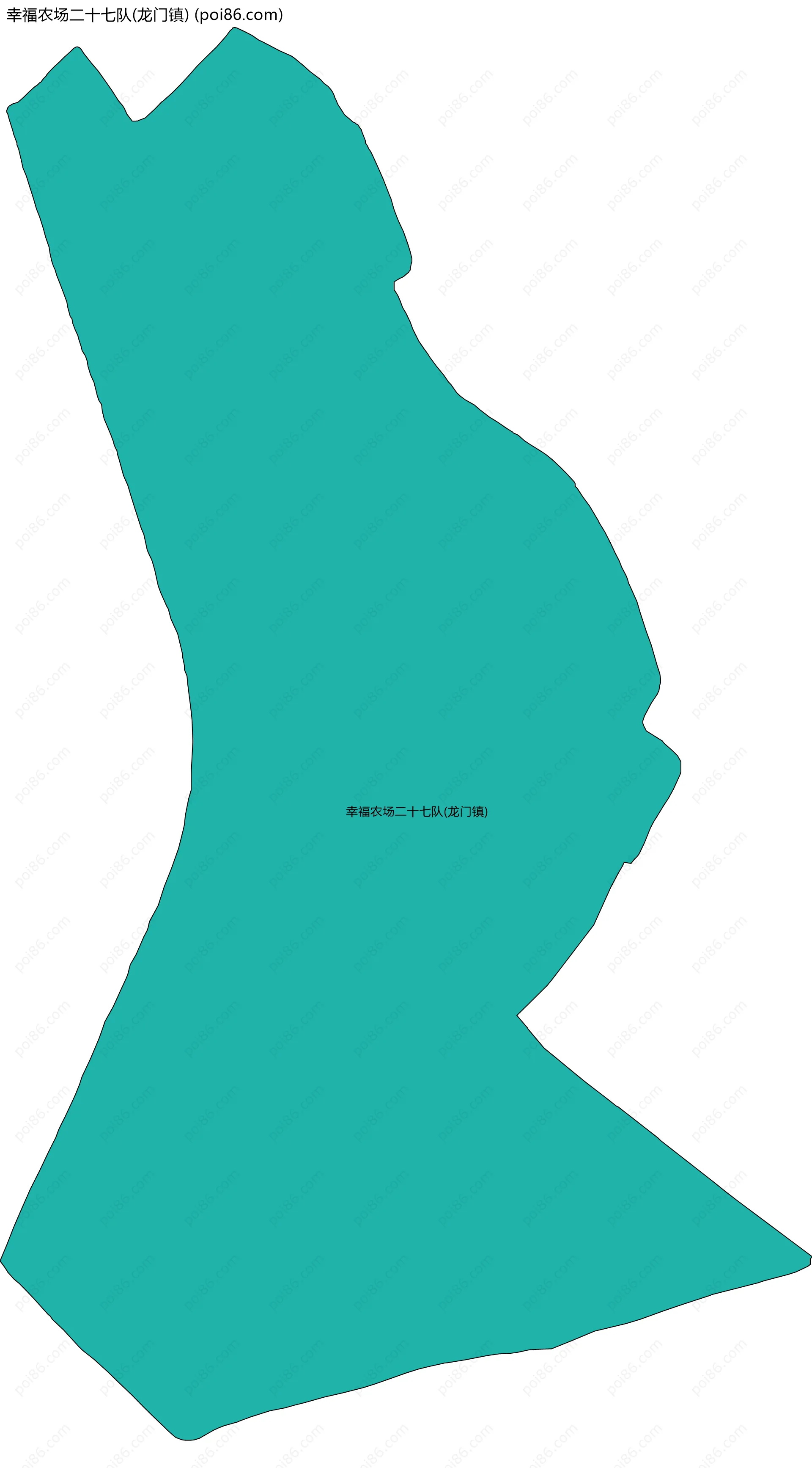 幸福农场二十七队(龙门镇)边界地图