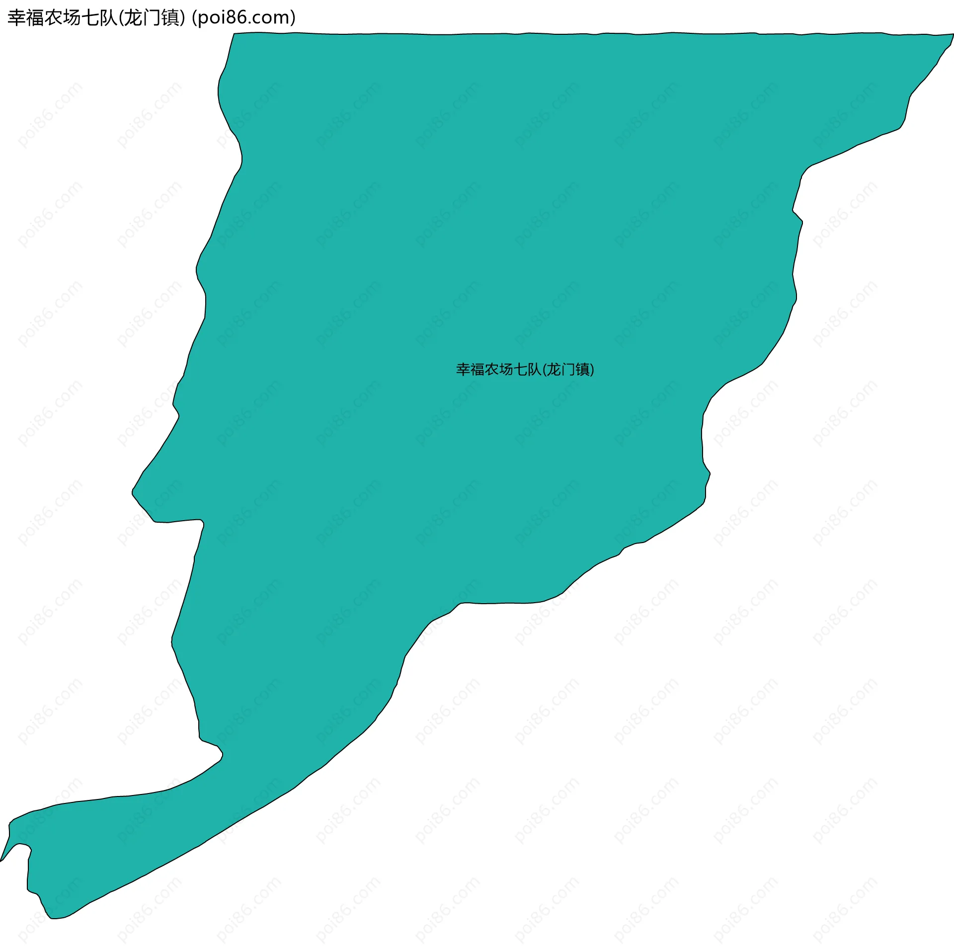 幸福农场七队(龙门镇)边界地图