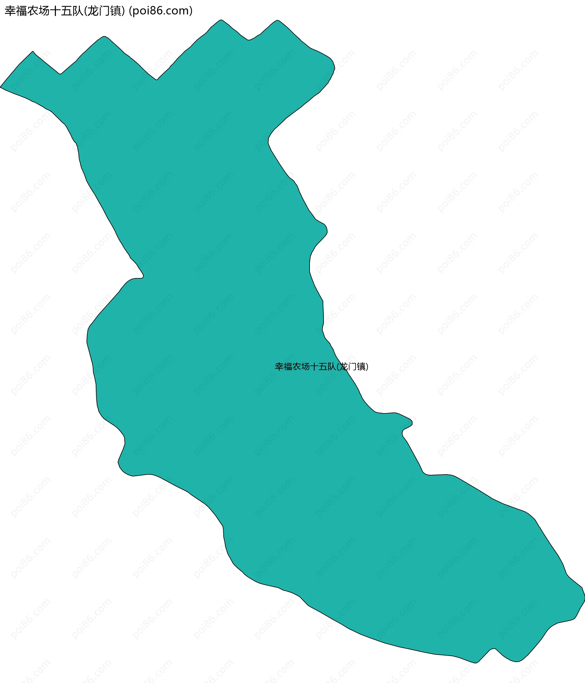 幸福农场十五队(龙门镇)边界地图