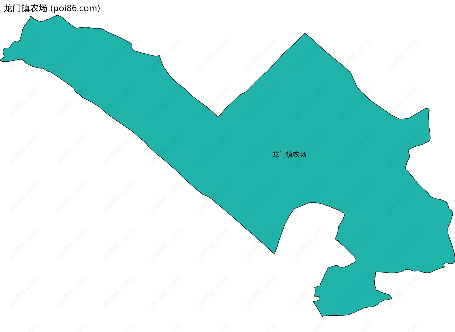 龙门镇农场边界地图