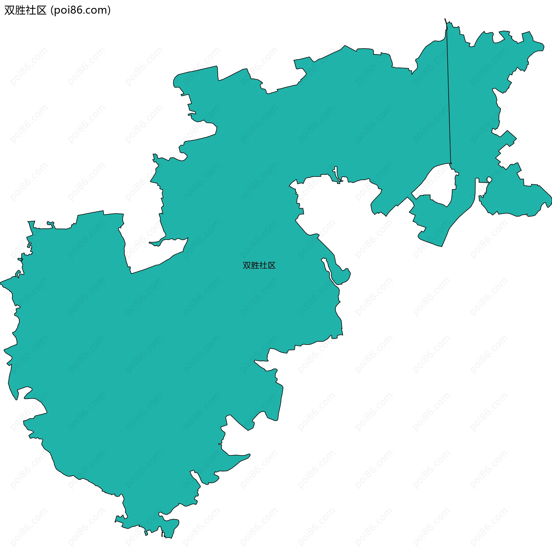 双胜社区边界地图