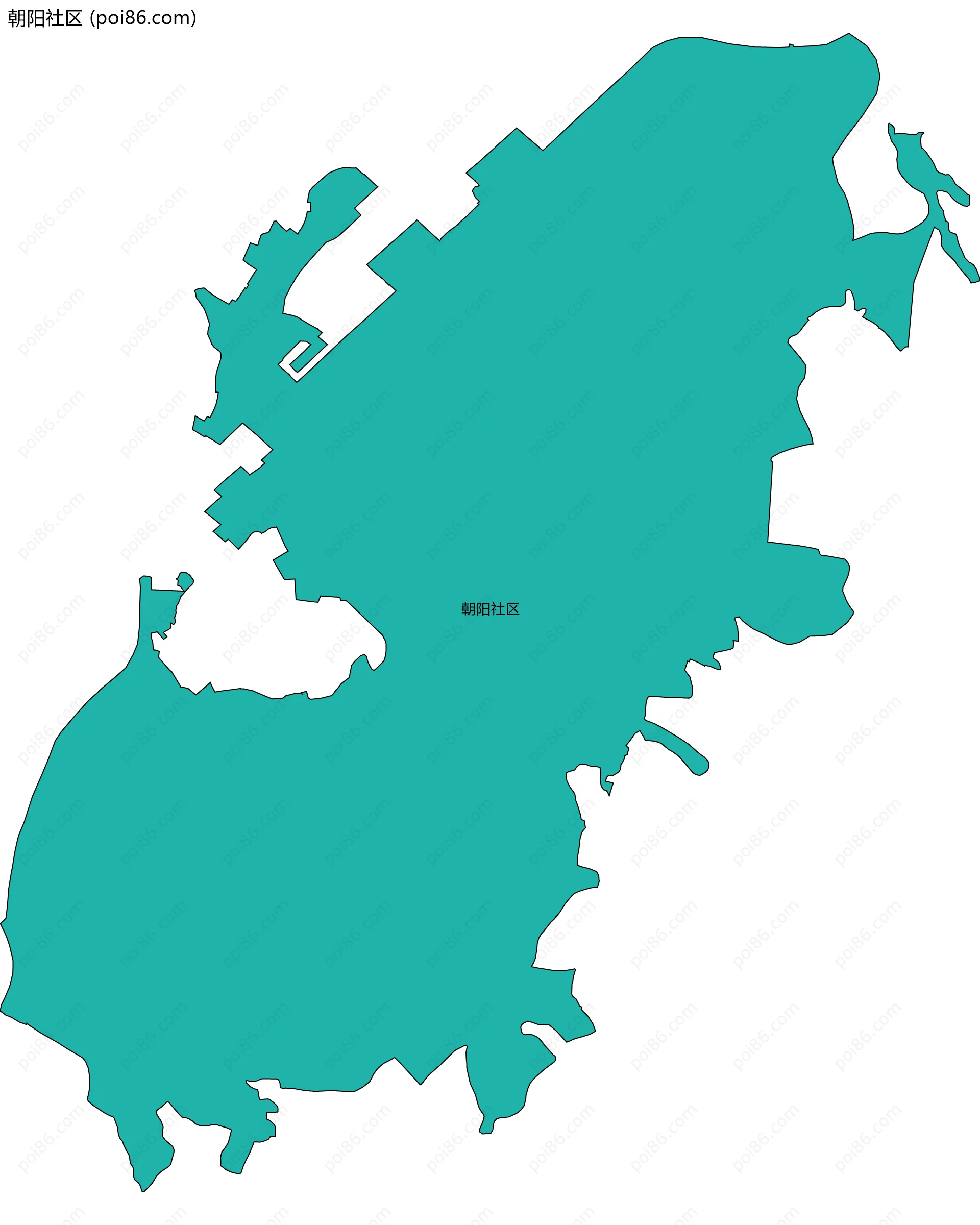 朝阳社区边界地图