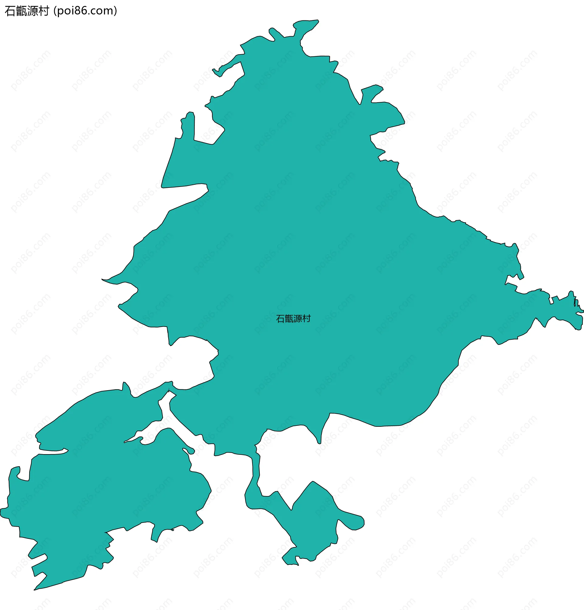 石甑源村边界地图