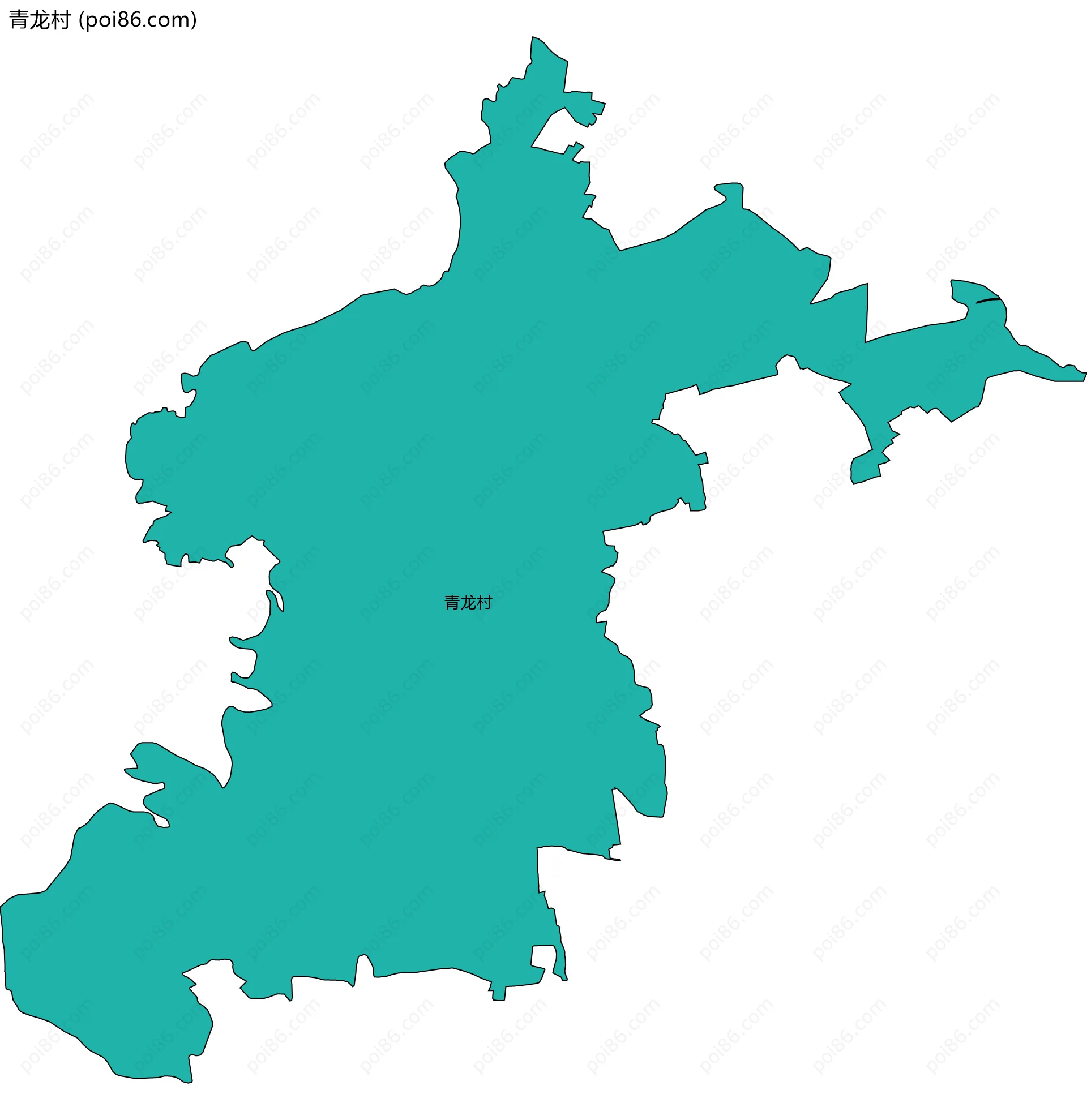 青龙村边界地图