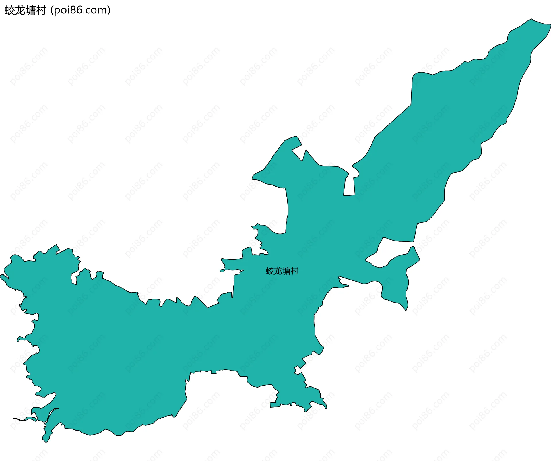 蛟龙塘村边界地图