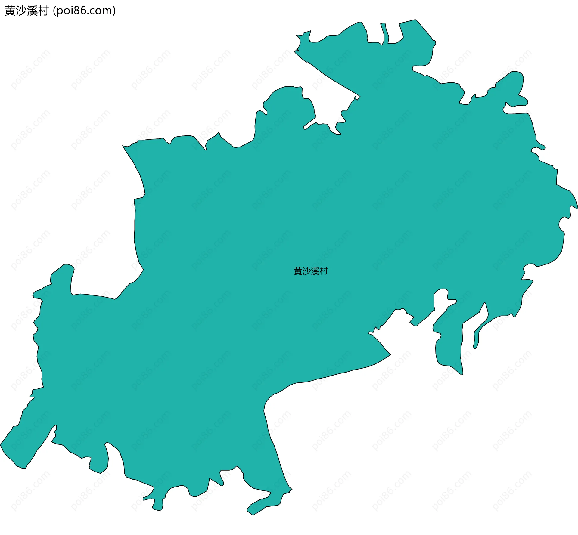 黄沙溪村边界地图