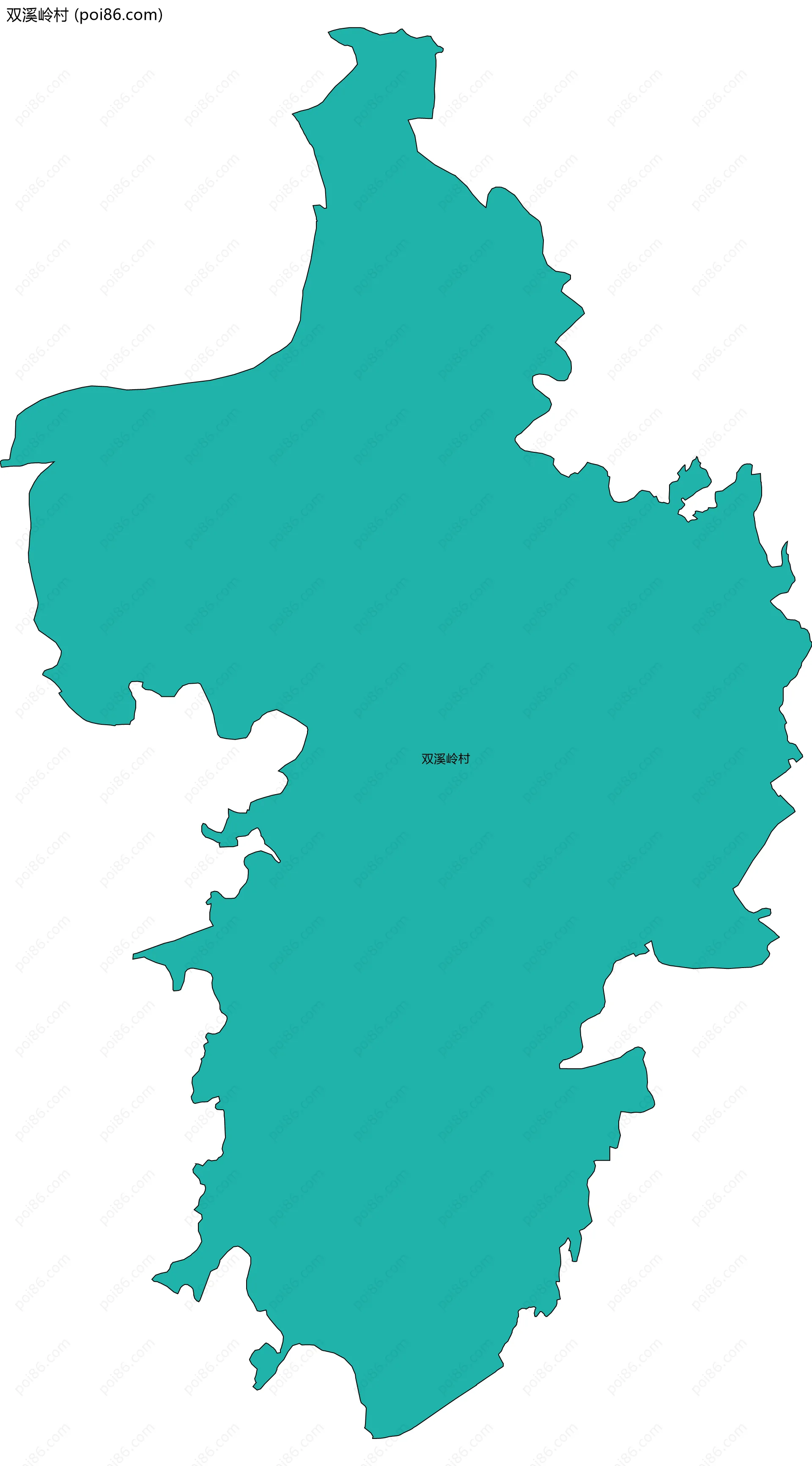 双溪岭村边界地图