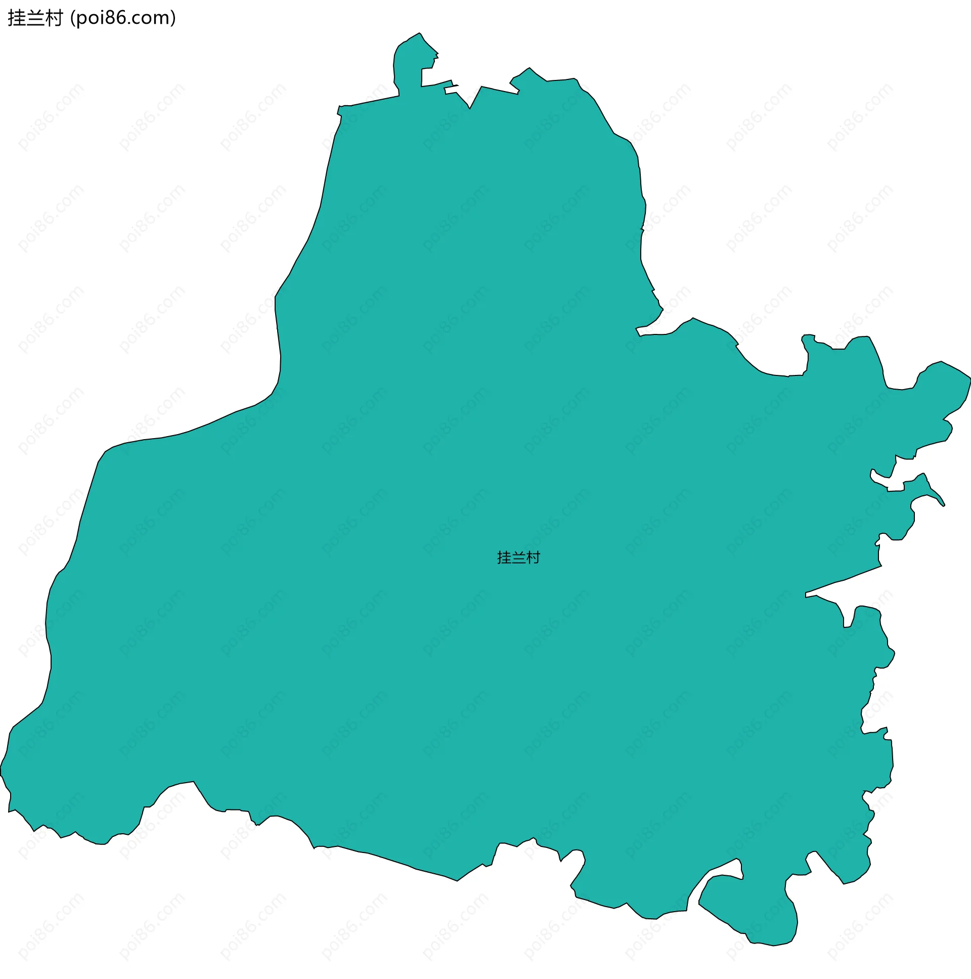 挂兰村边界地图