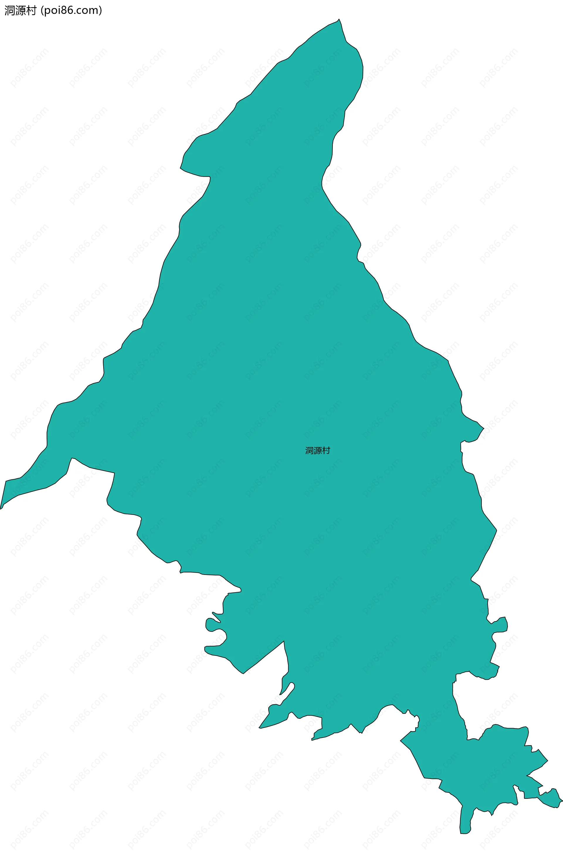 洞源村边界地图