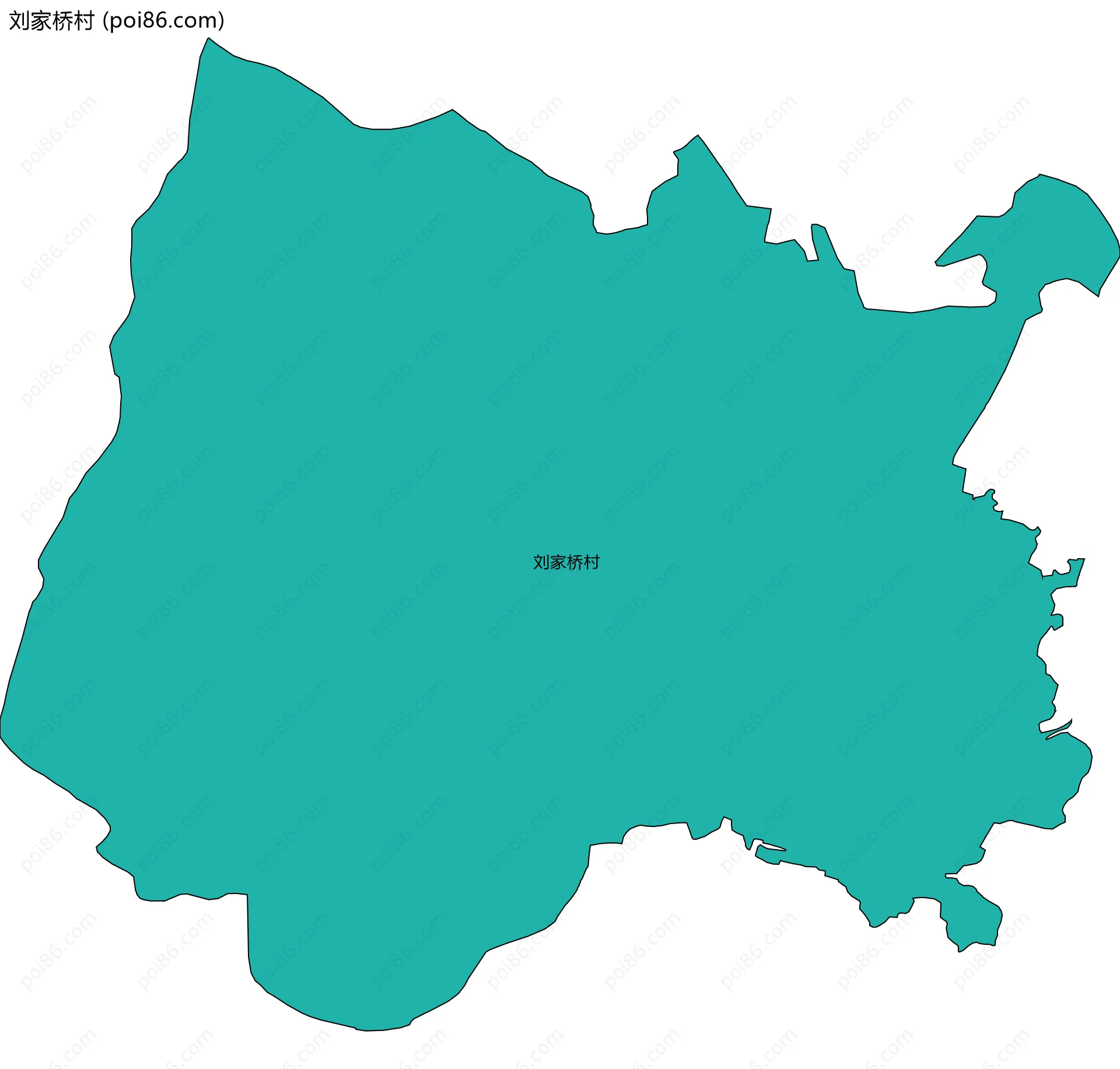 刘家桥村边界地图