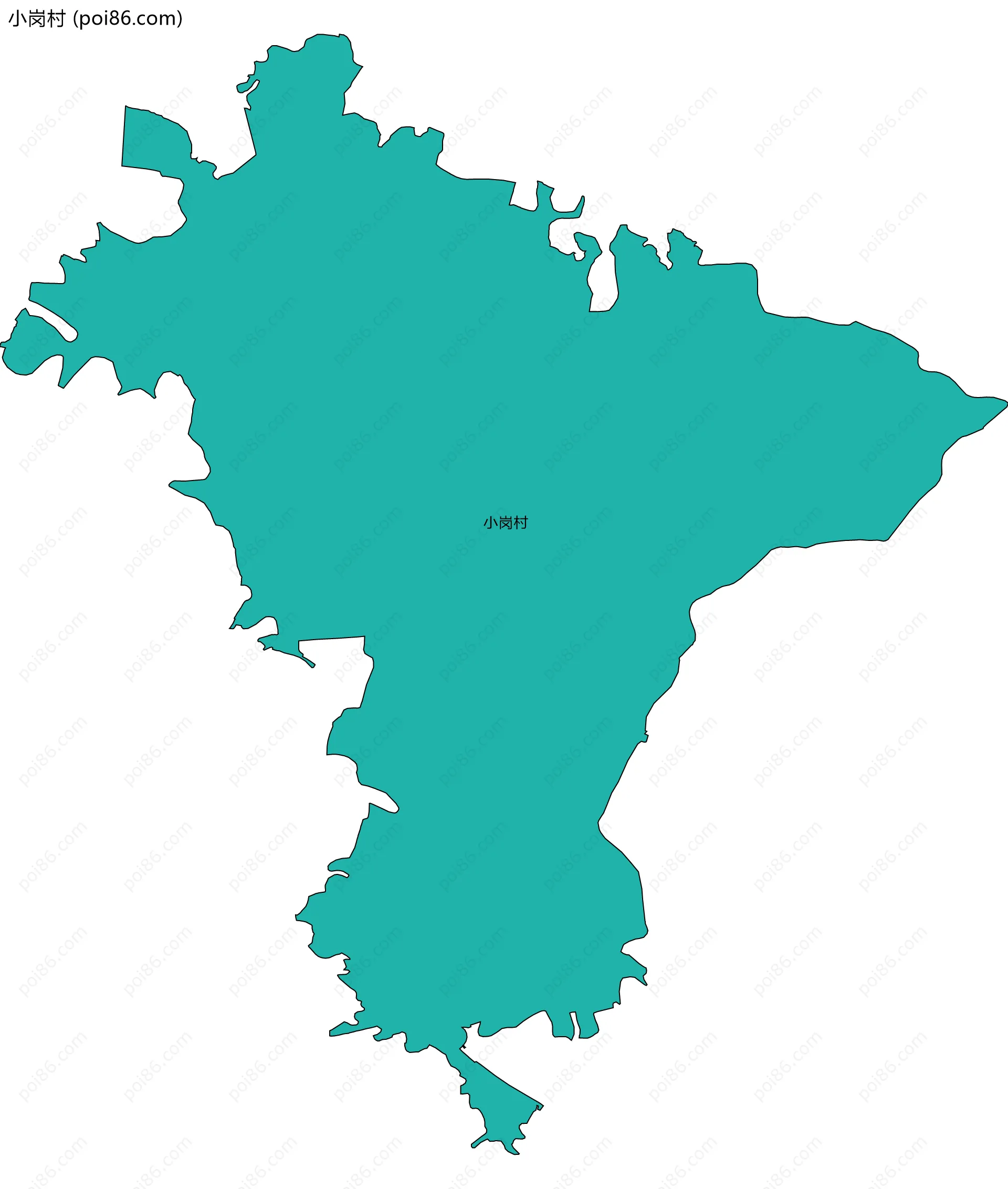 小岗村边界地图