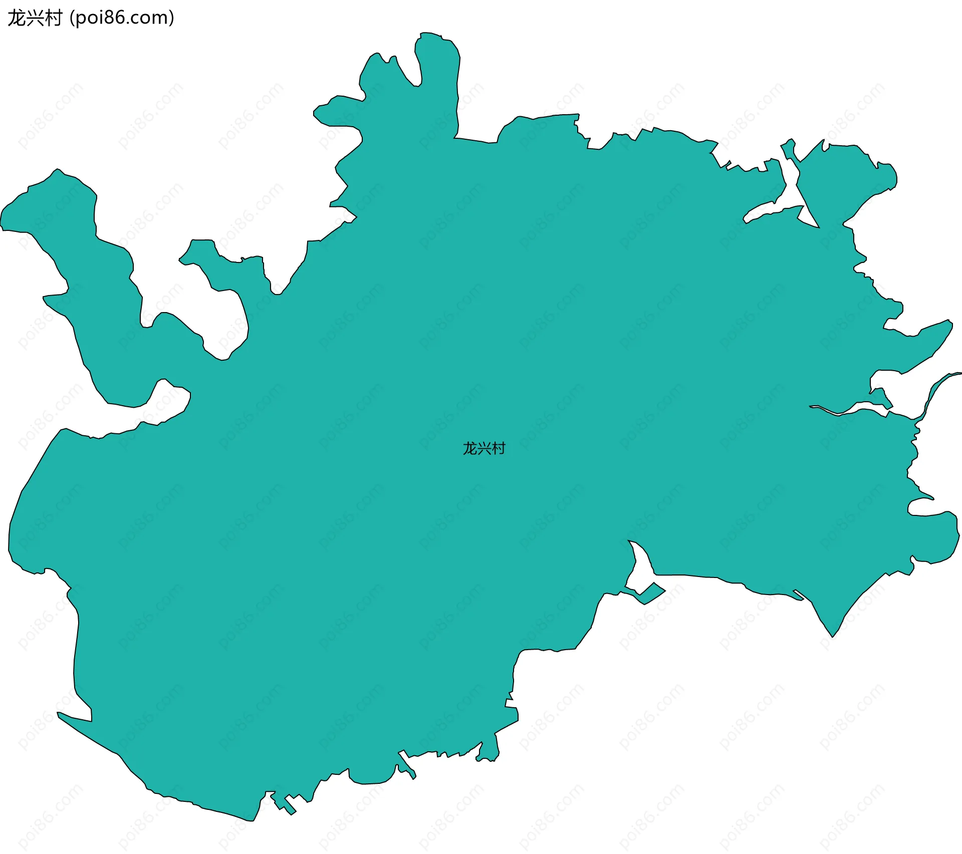 龙兴村边界地图