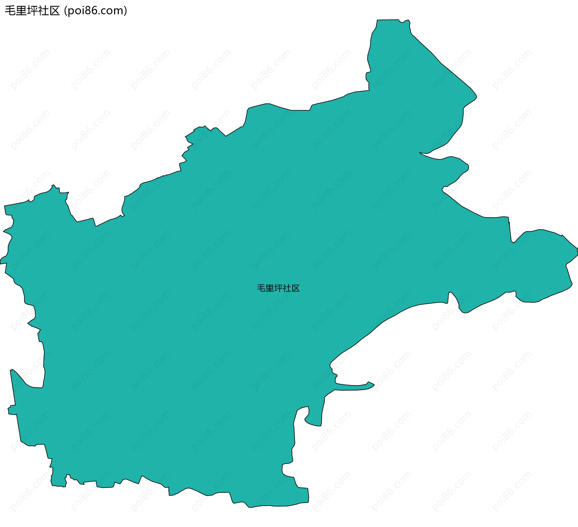 毛里坪社区边界地图
