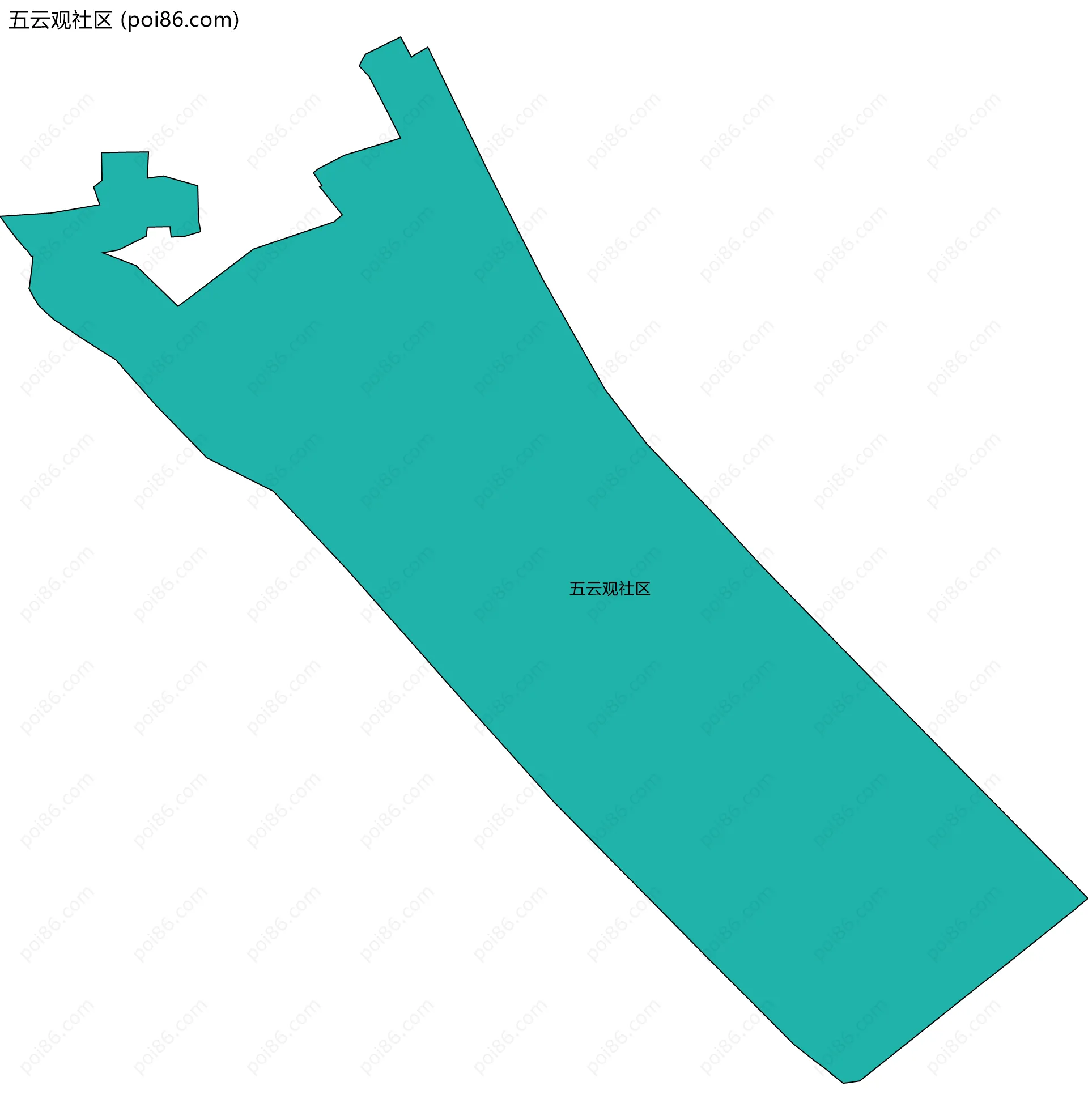 五云观社区边界地图