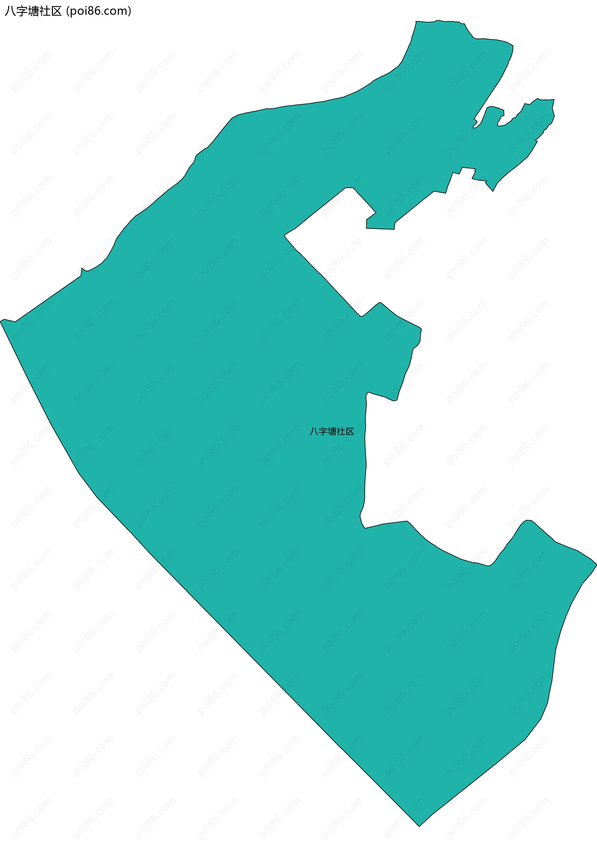 八字塘社区边界地图