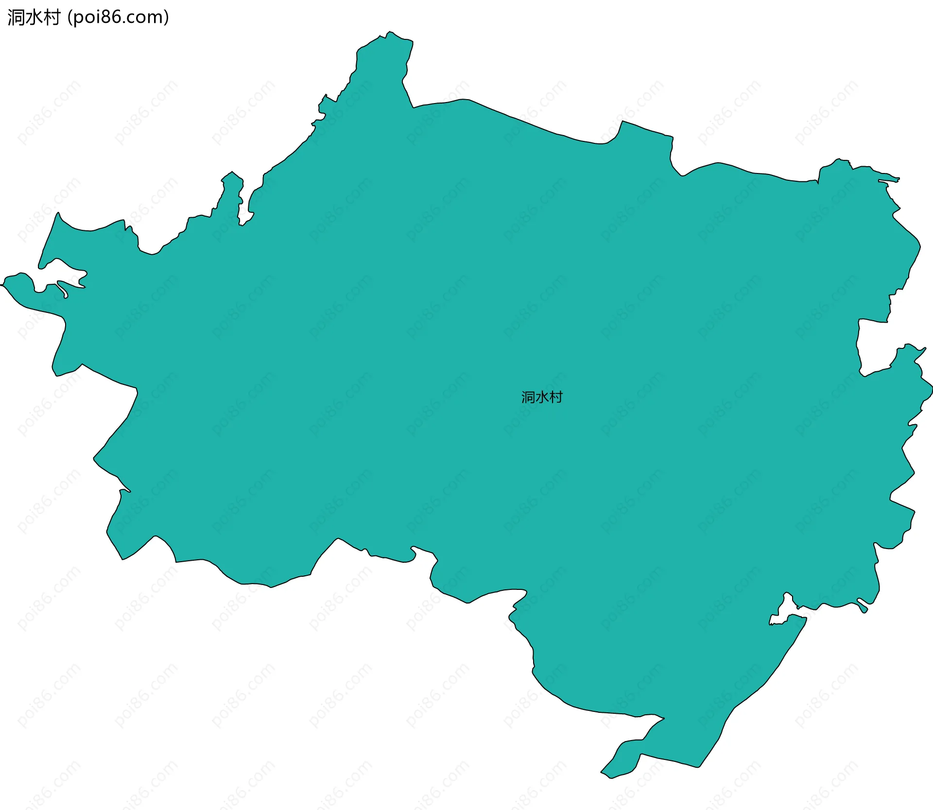 洞水村边界地图