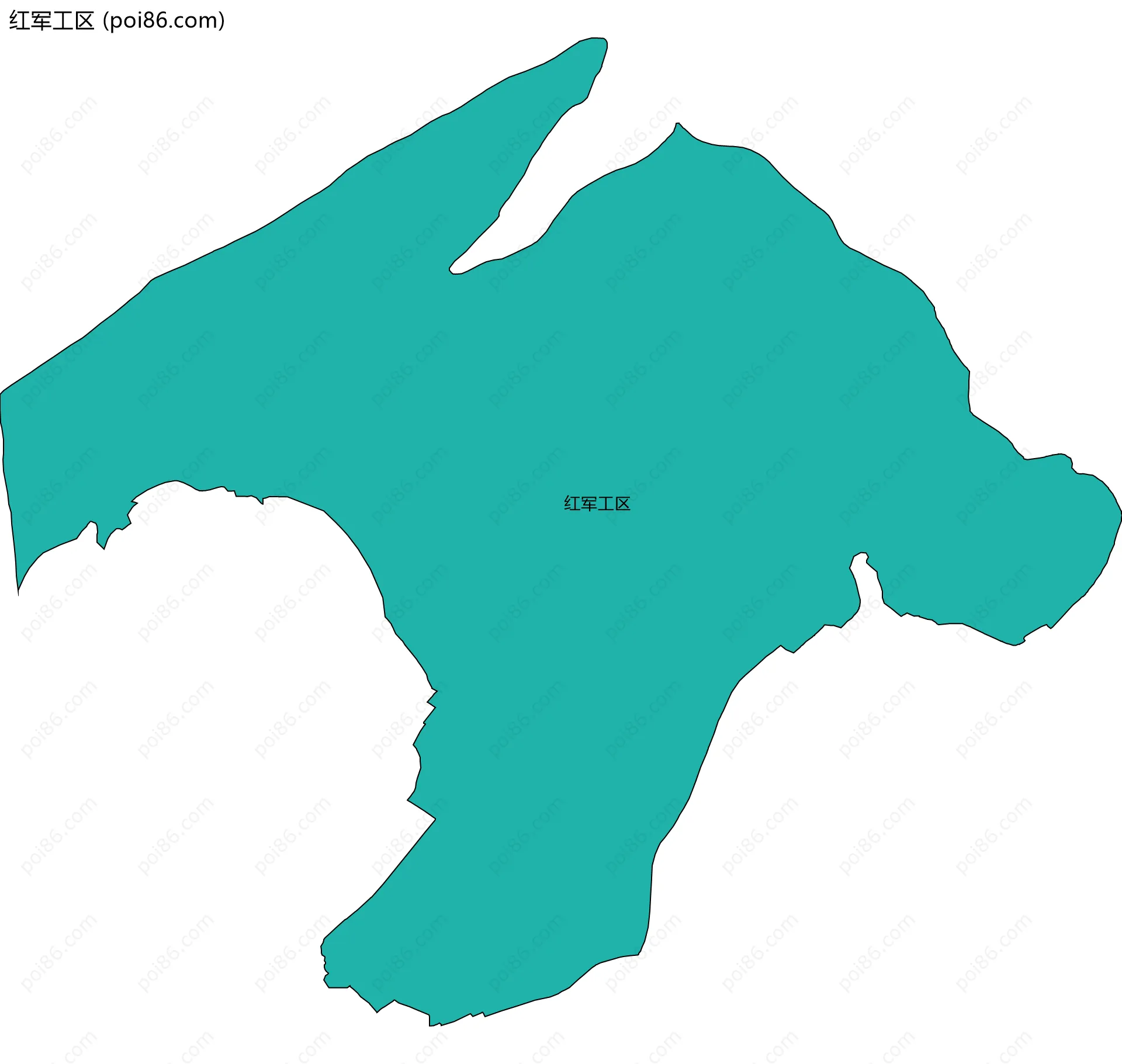 红军工区边界地图