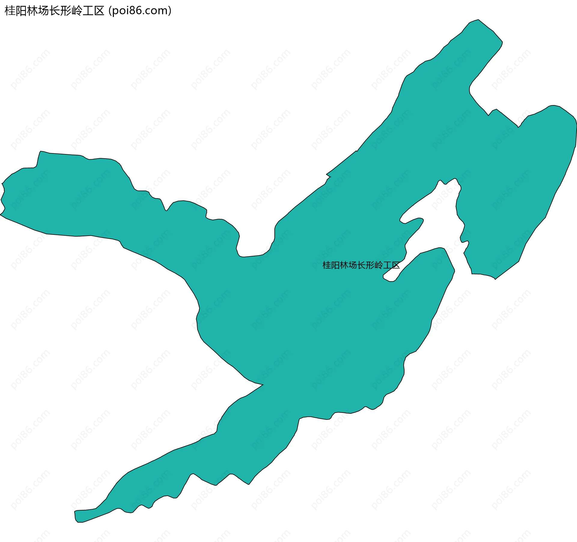 桂阳林场长形岭工区边界地图